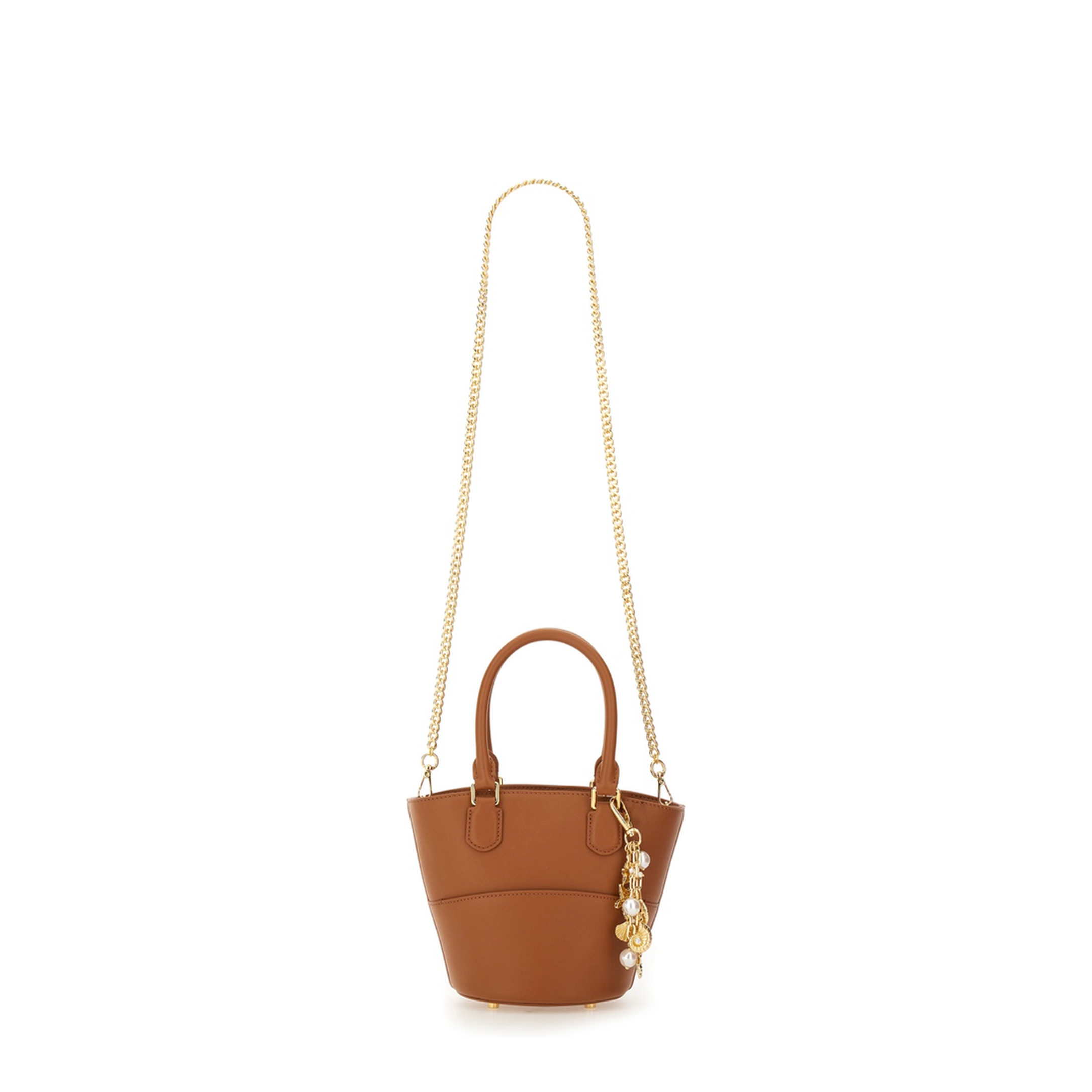 MAYFEYR - Self Portrait - Leather Tote Bag With Charm - PF25314TTAN
