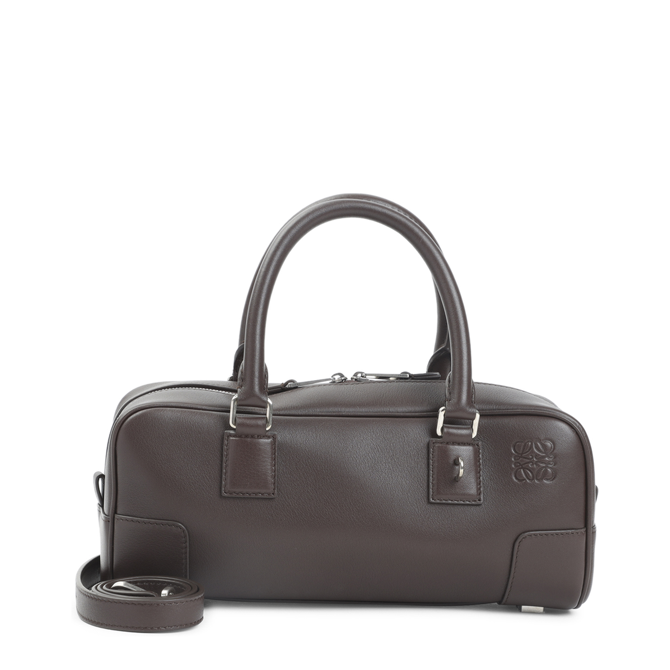 Amazona 23 Cropped Bag in Shiny Calfskin Brown