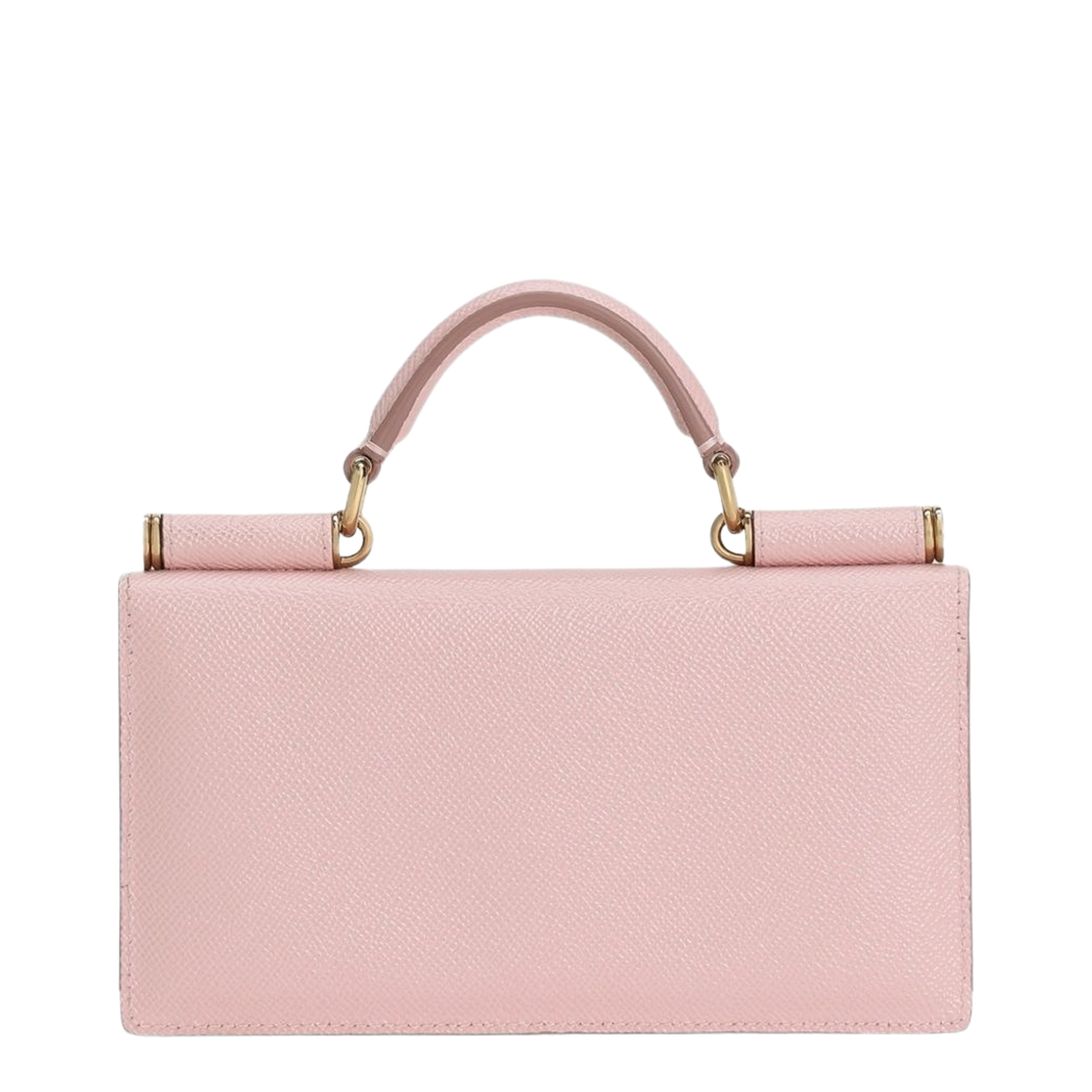 Pink Mini Bag in Dauphine Leather with Logo Tag