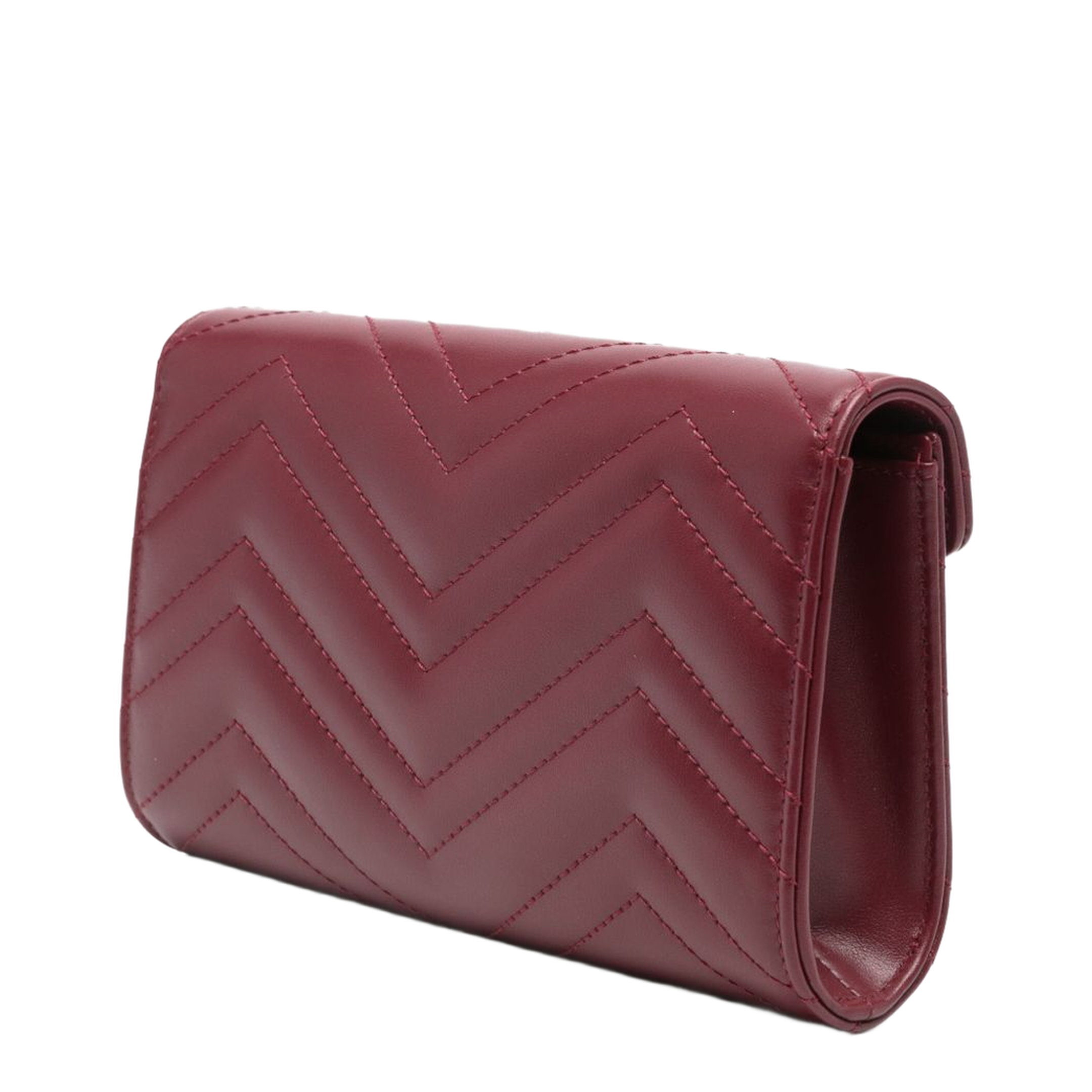 Wallet on Chain in Rosso Ancora Red Leather