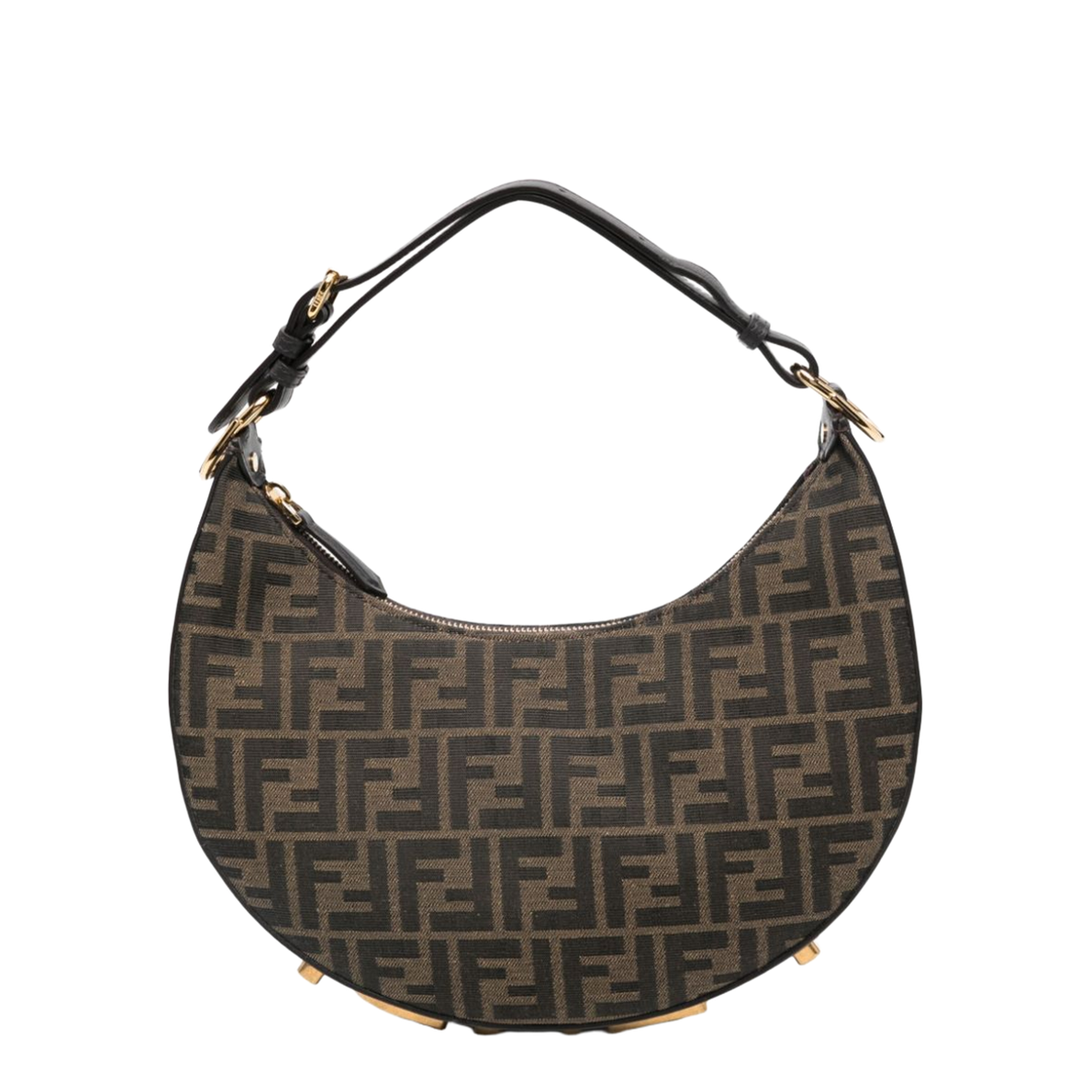 Fendigraphy Leather Shoulder Bags - Brown