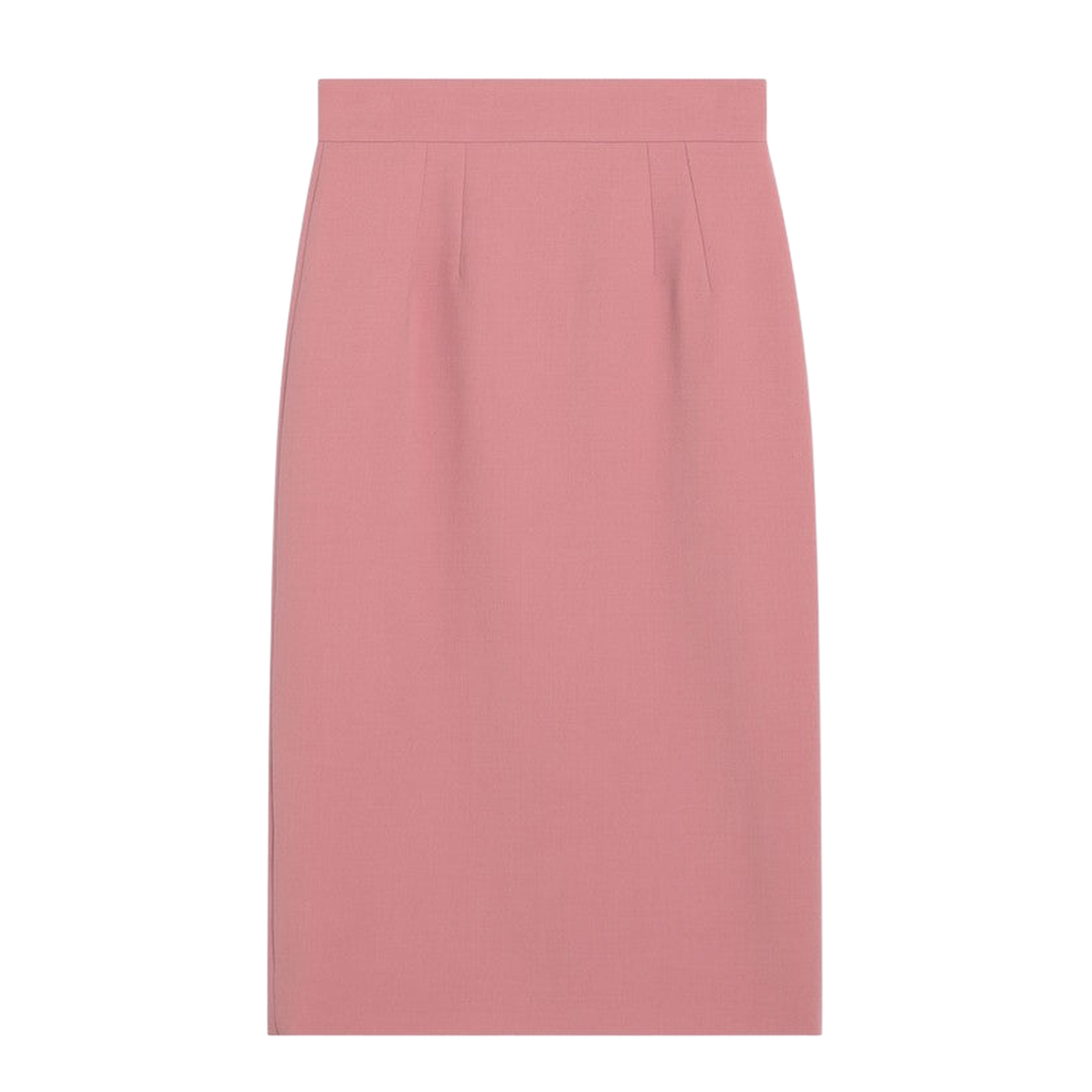 Pink Wool Pencil Skirt