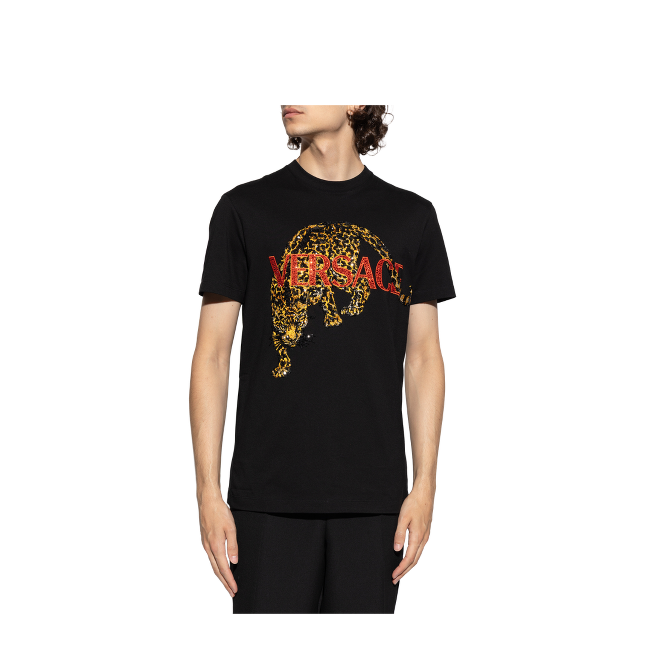 Embroidered Leopard T-Shirt