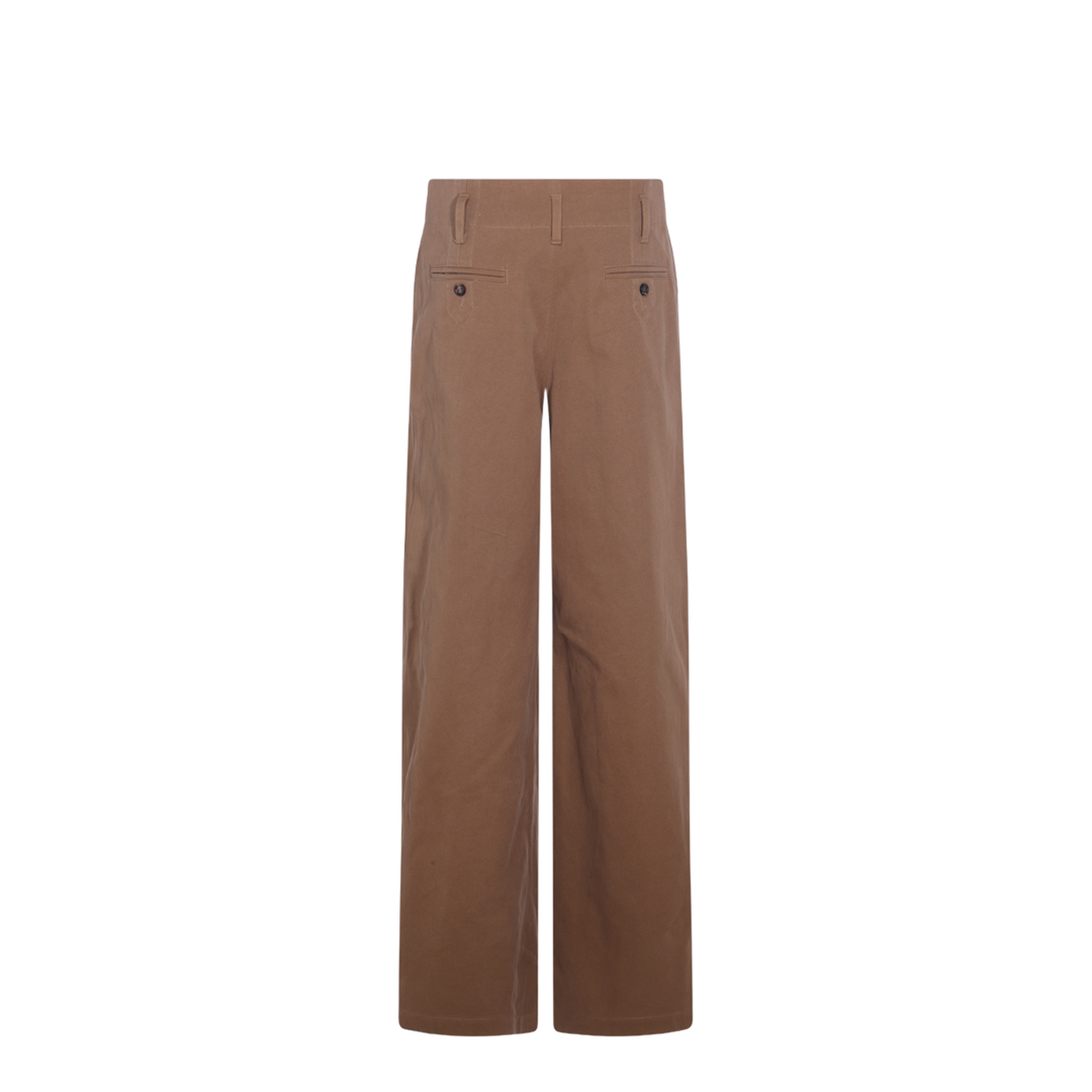 High-rise wide-leg pants in cotton canvas