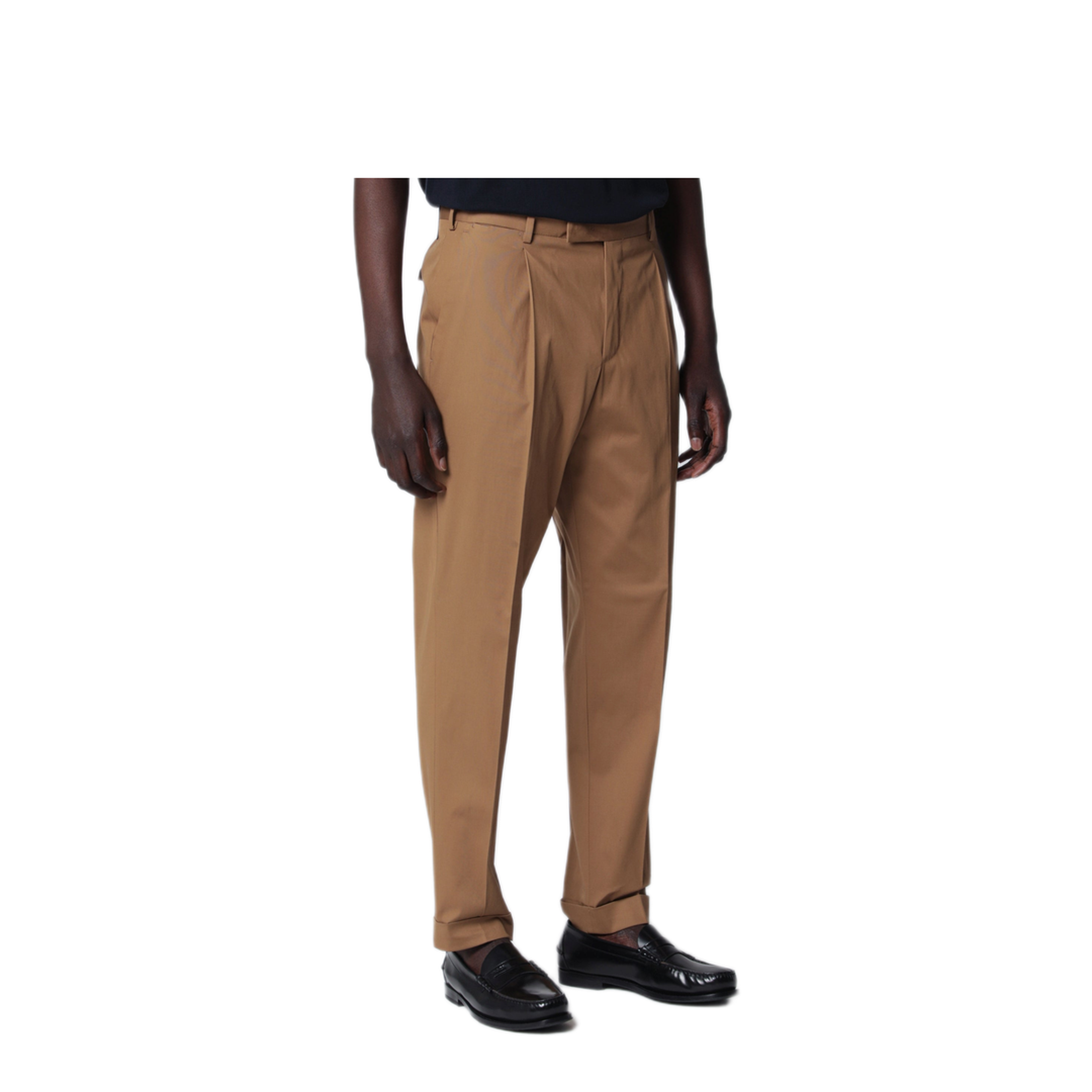 MAYFEYR - PT Torino - Biscuit Colored Cotton Trousers - CORSZAZ40FWDSD800130