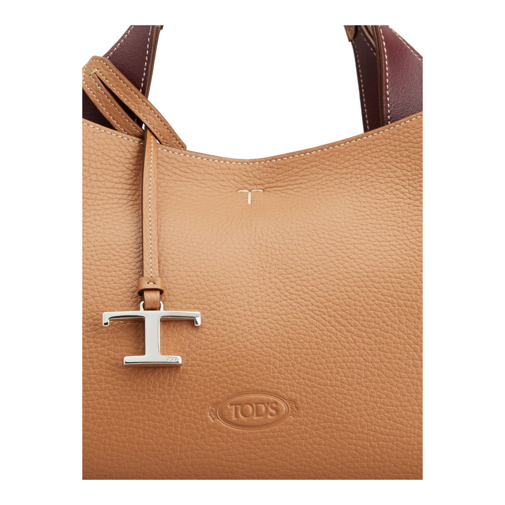 Logo-Pendant Leather Shoulder Bag
