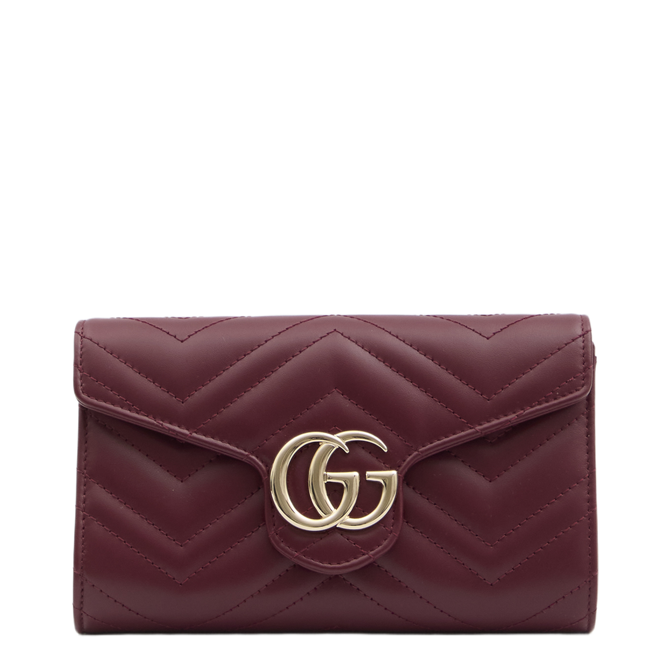 Wallet on Chain in Rosso Ancora Red Leather