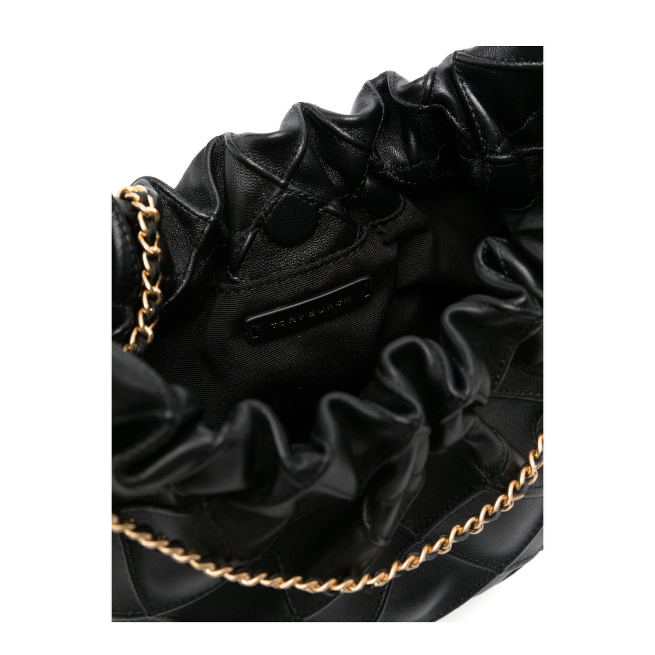 Fleming Mini Leather Hobo Bag - Black