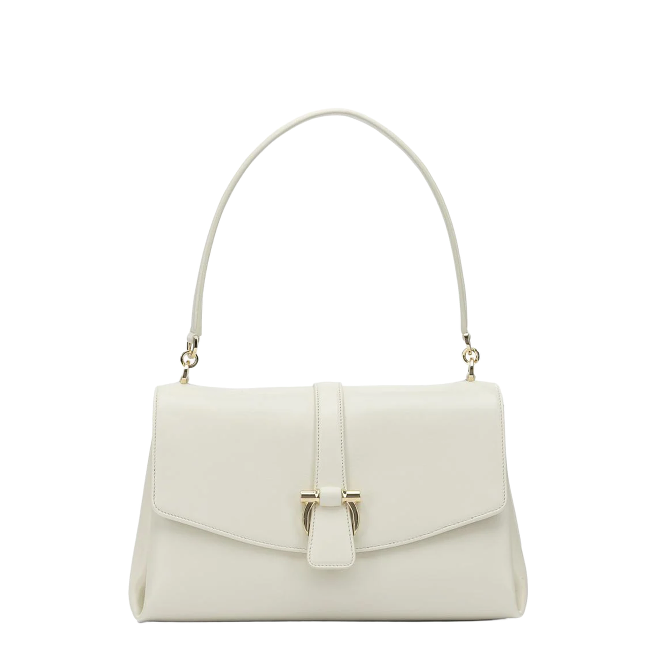 Leather Shoulder Bag White