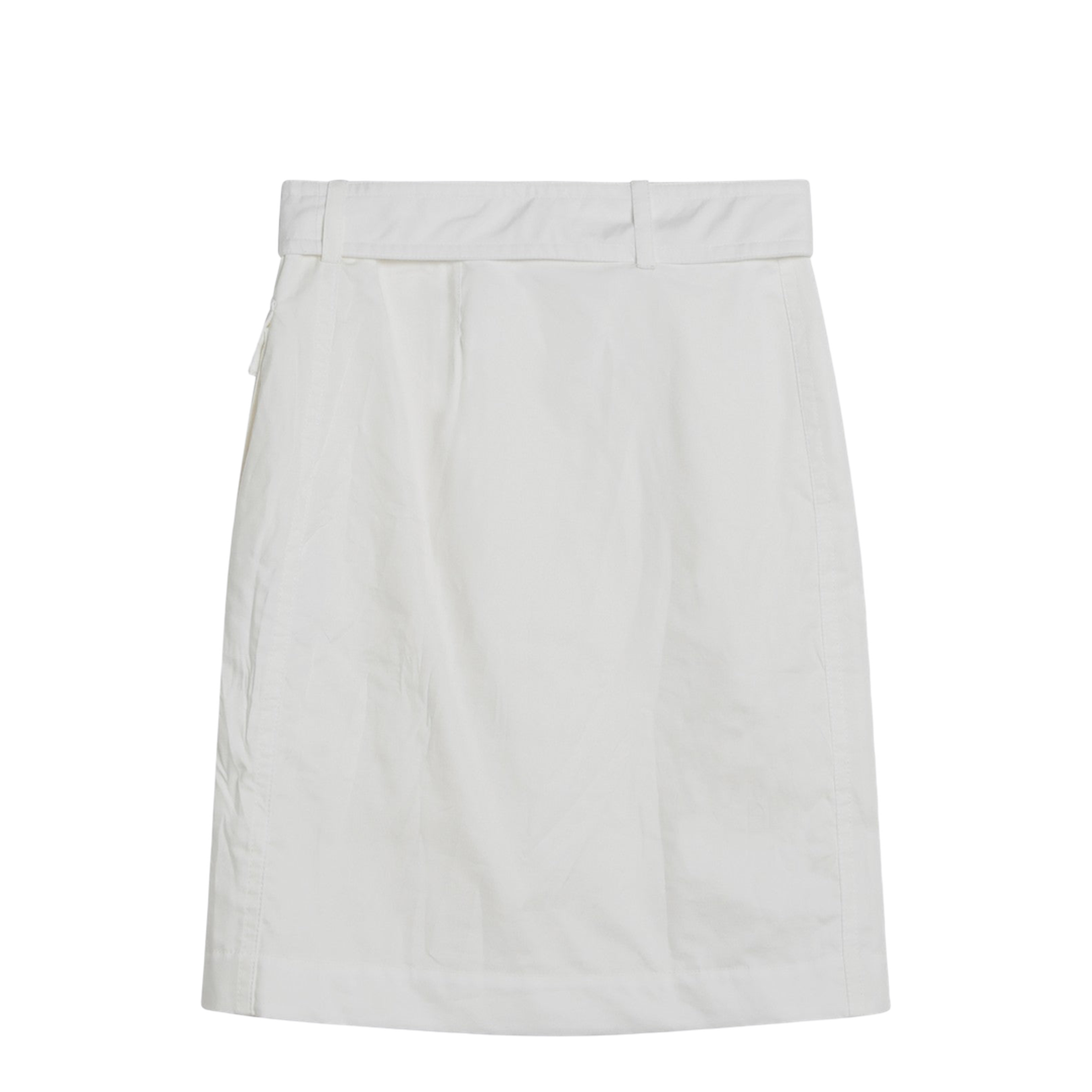 White Wrap Skirt in Cotton Blend