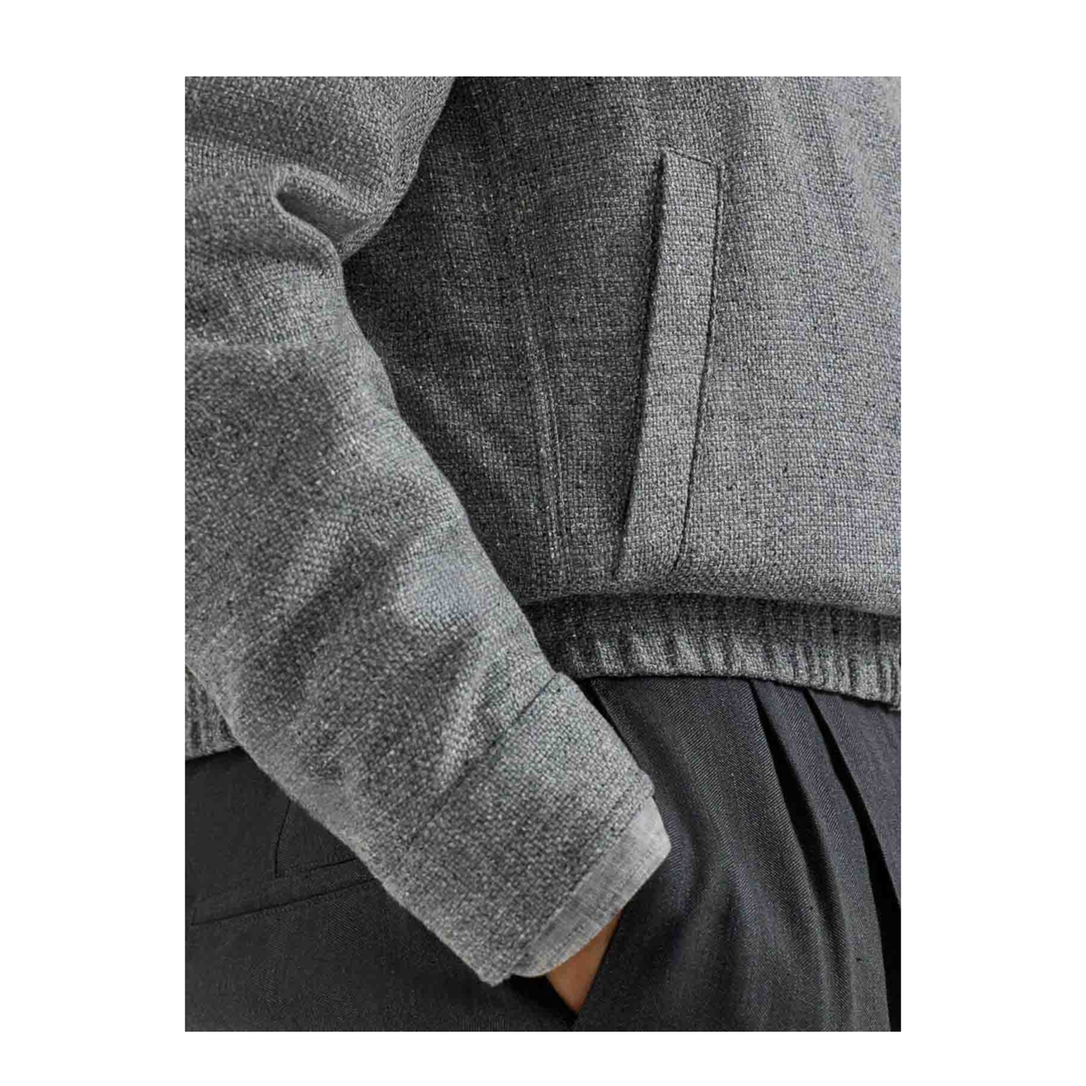 Stand Collar Outerwear Jacket Grey