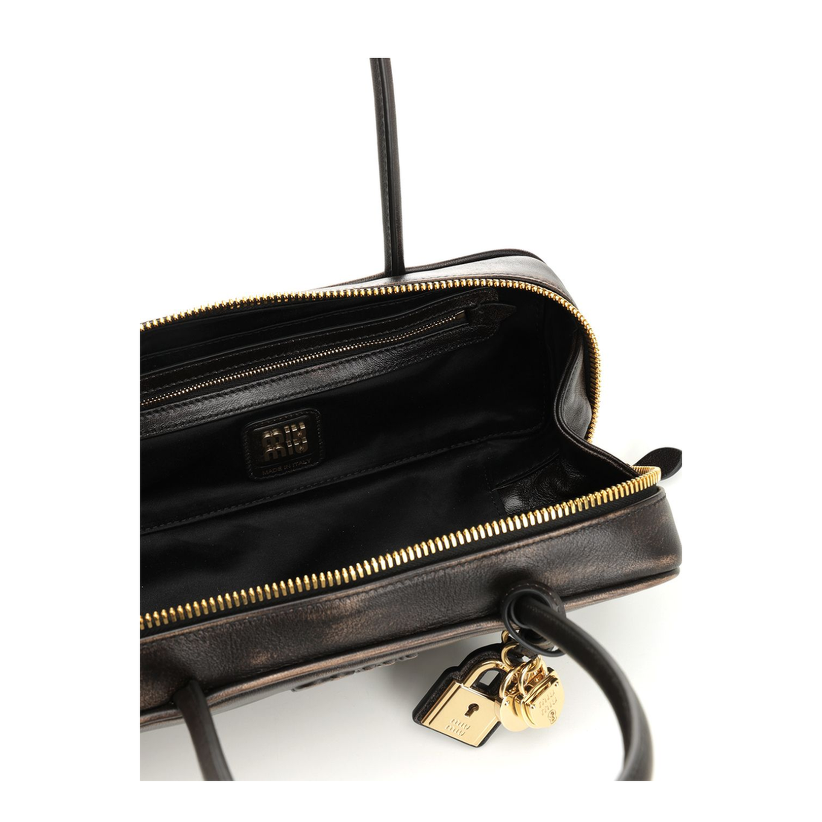 Beau Small Vintage-Effect Nappa Leather Bag