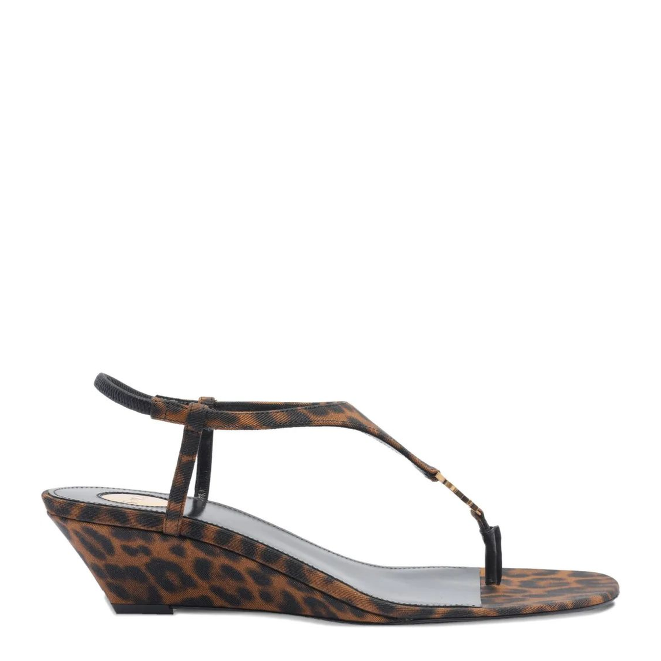 MAYFEYR - Saint Laurent - Fabric Sandals Mid Heel Leather Sole - 825279AAC9R2038