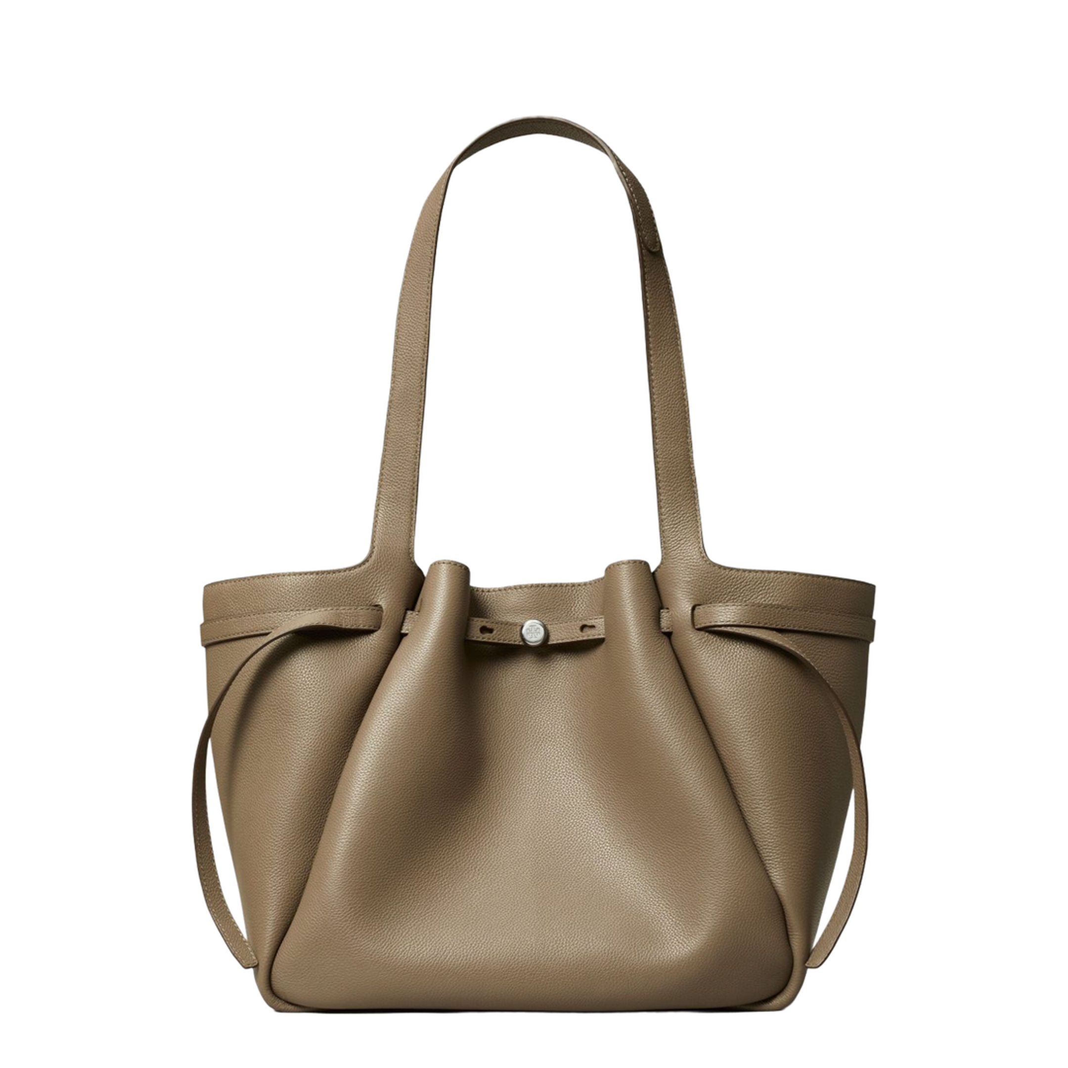 Romy Pebbled Leather Tote - Wild Mushroom