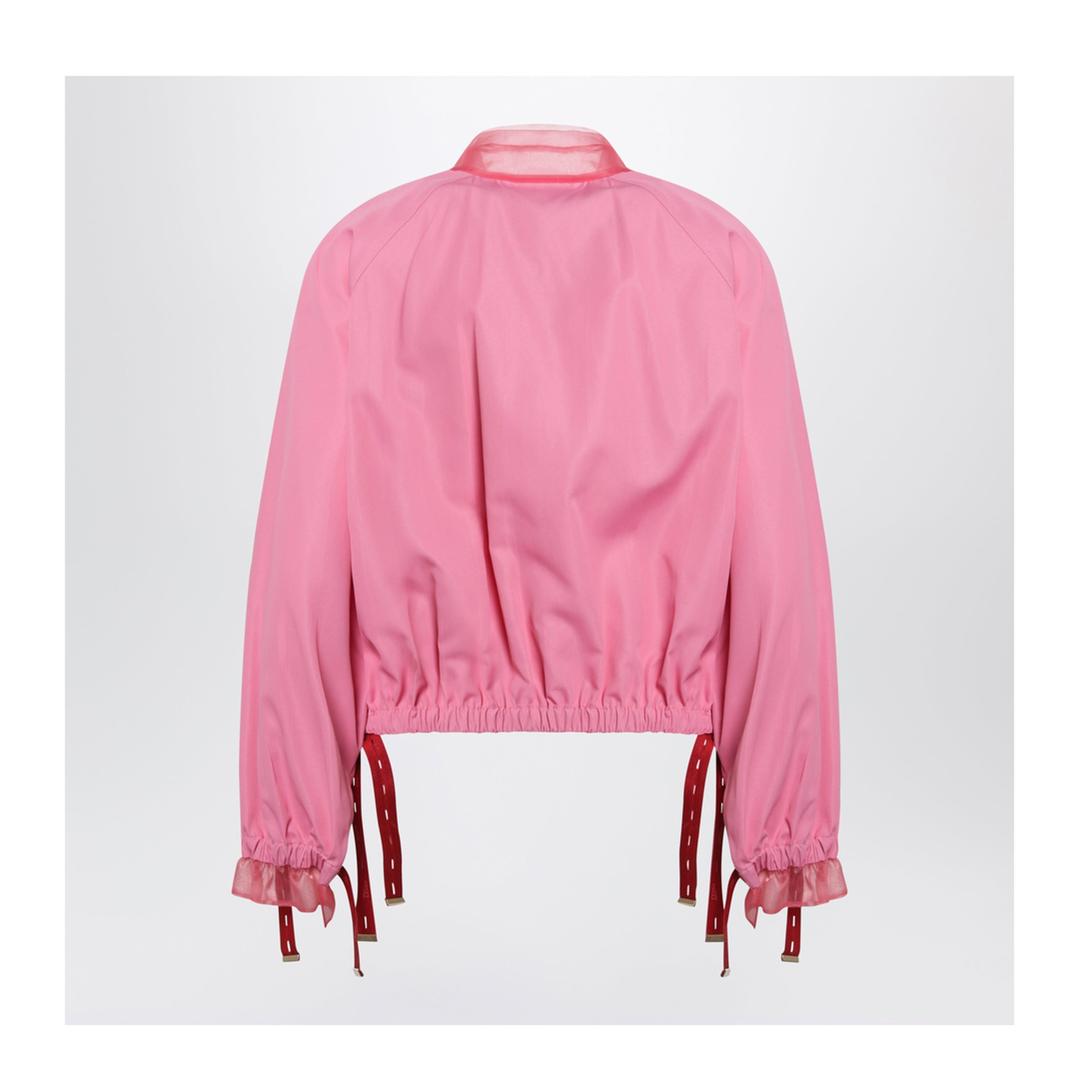 Pink Technical Viscose Bomber Jacket