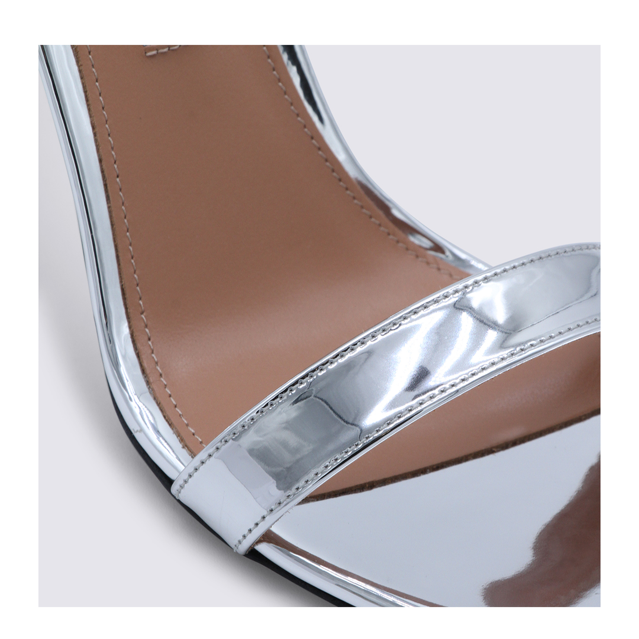 So Nude 85 Silver Sandals