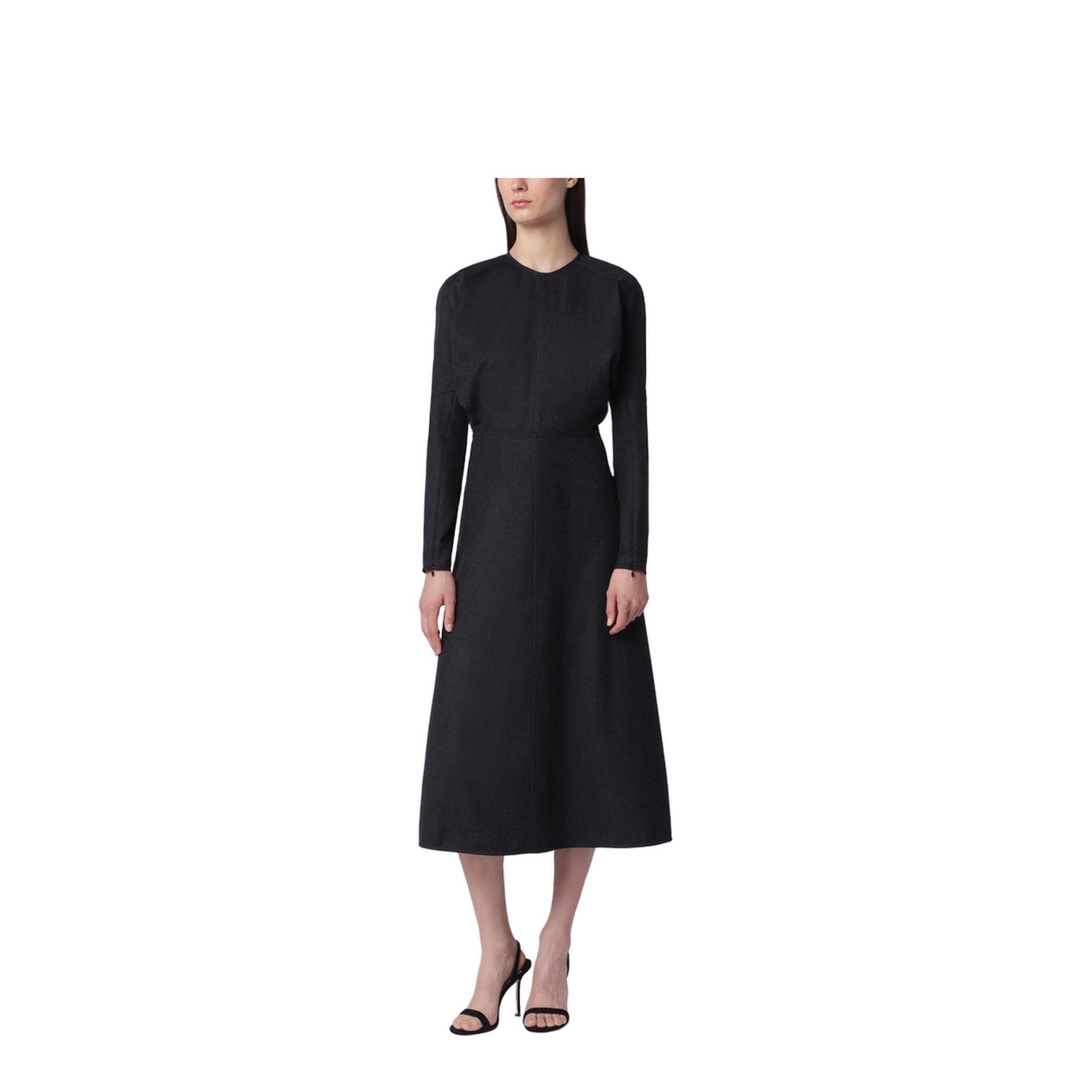 MAYFEYR - Victoria Beckham - Doman Virgin Wool Dress In Dark Grey Mélange - 1124WDR005231FWODG
