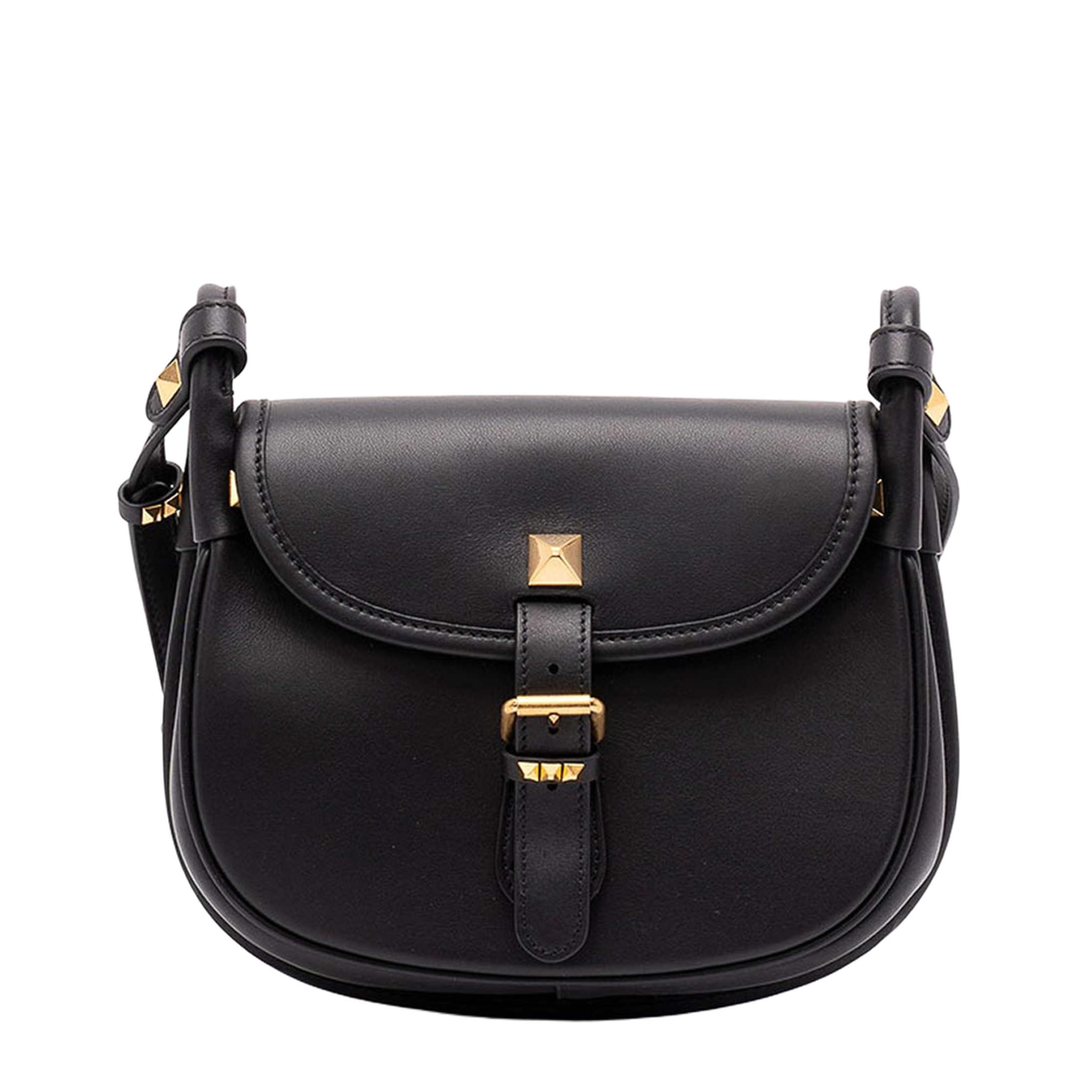 Flaneuse Leather Crossbody Bag - Black