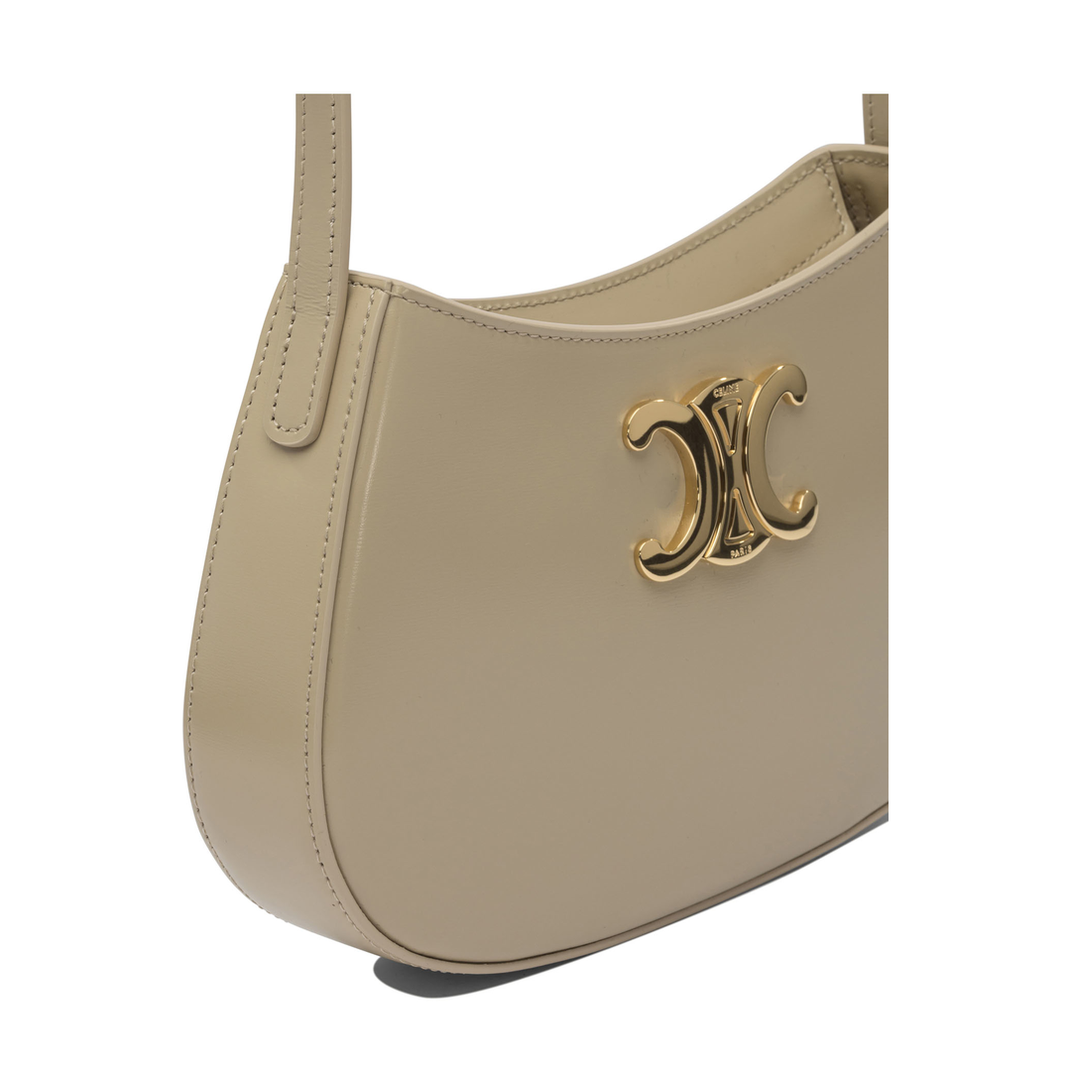 Medium Tilly Bag in Shiny Calfskin - Beige