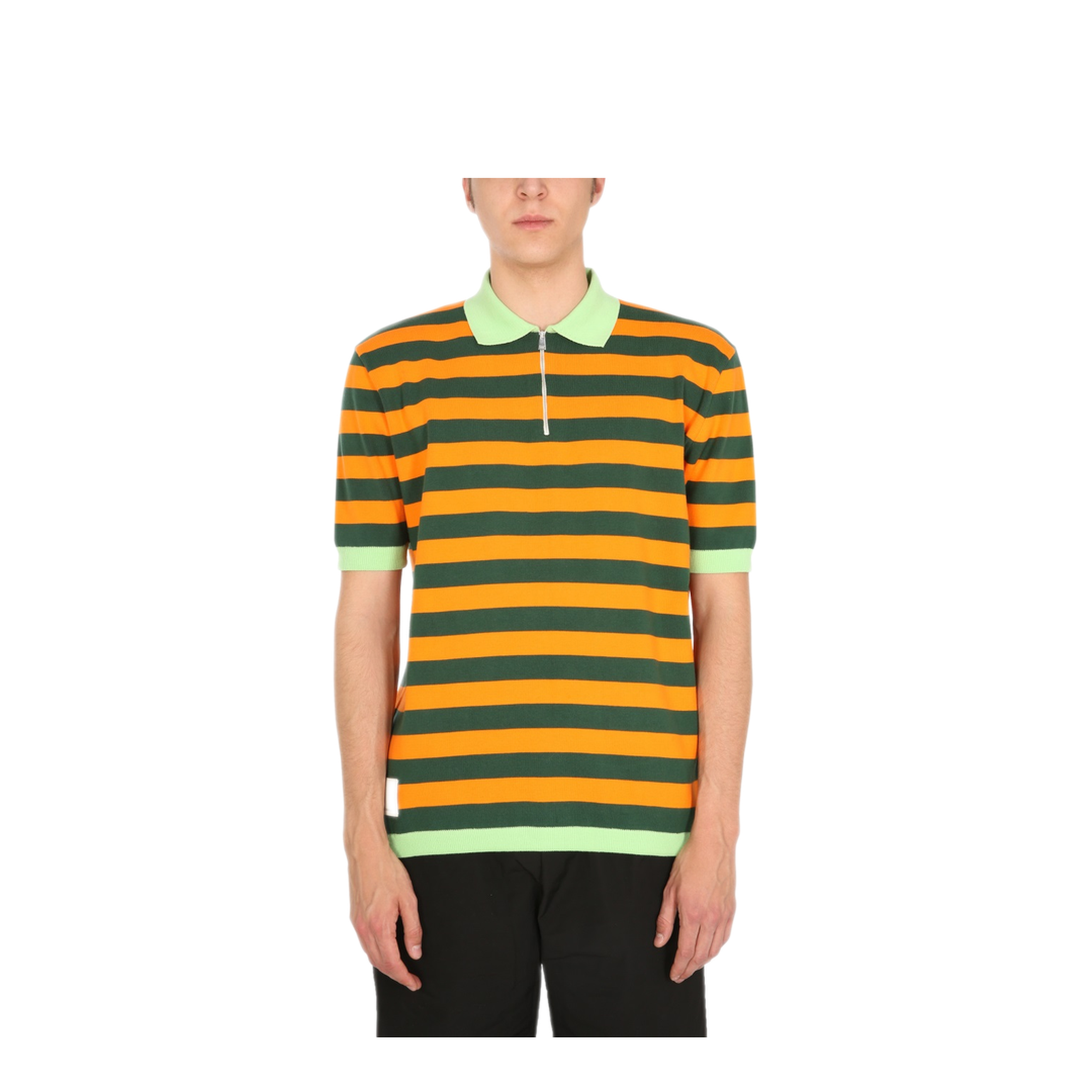 MAYFEYR - Sunnei - Knitted Polo - PSS02DARKGRORANGE