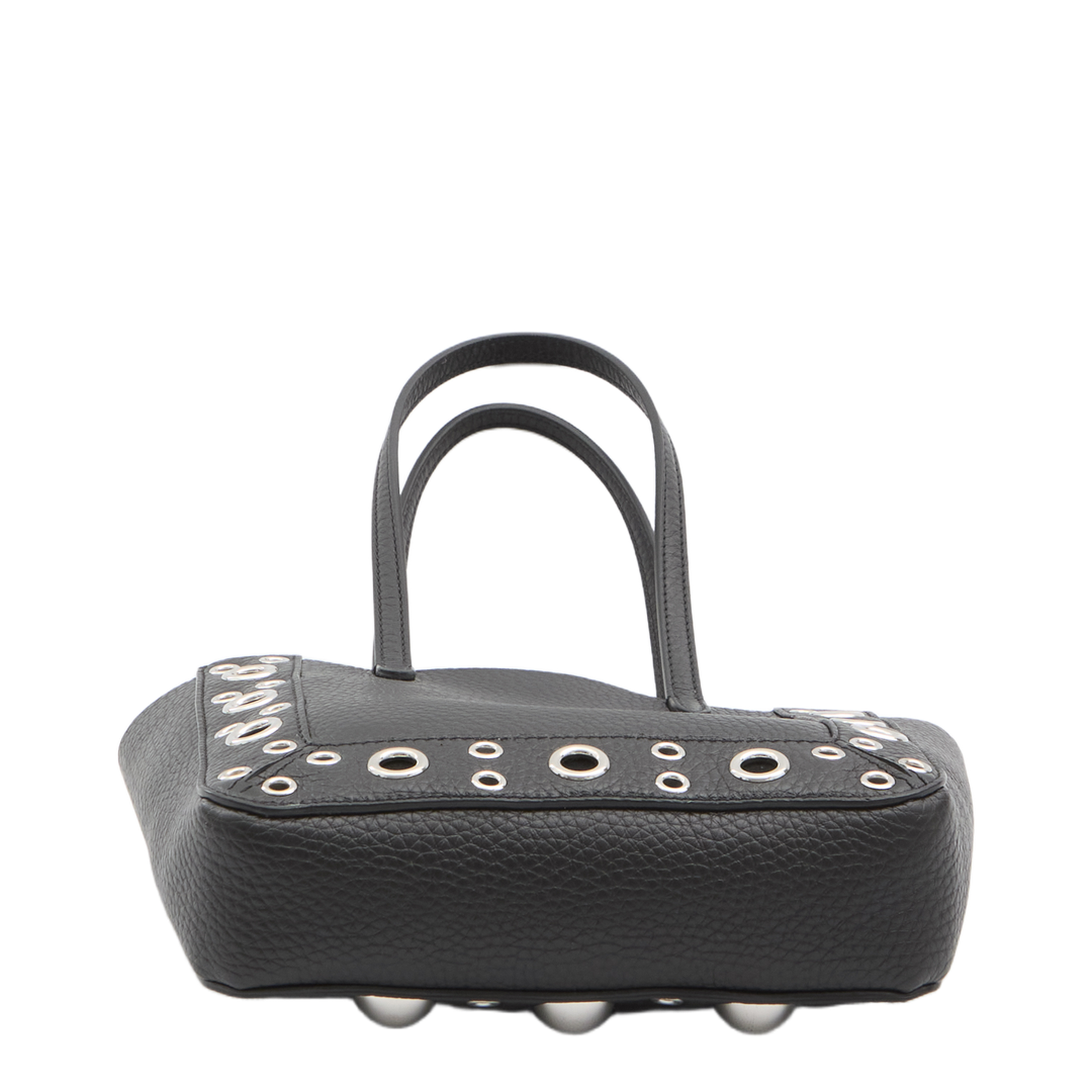 Nellcôte Mini Leather Shopping Bag - Black