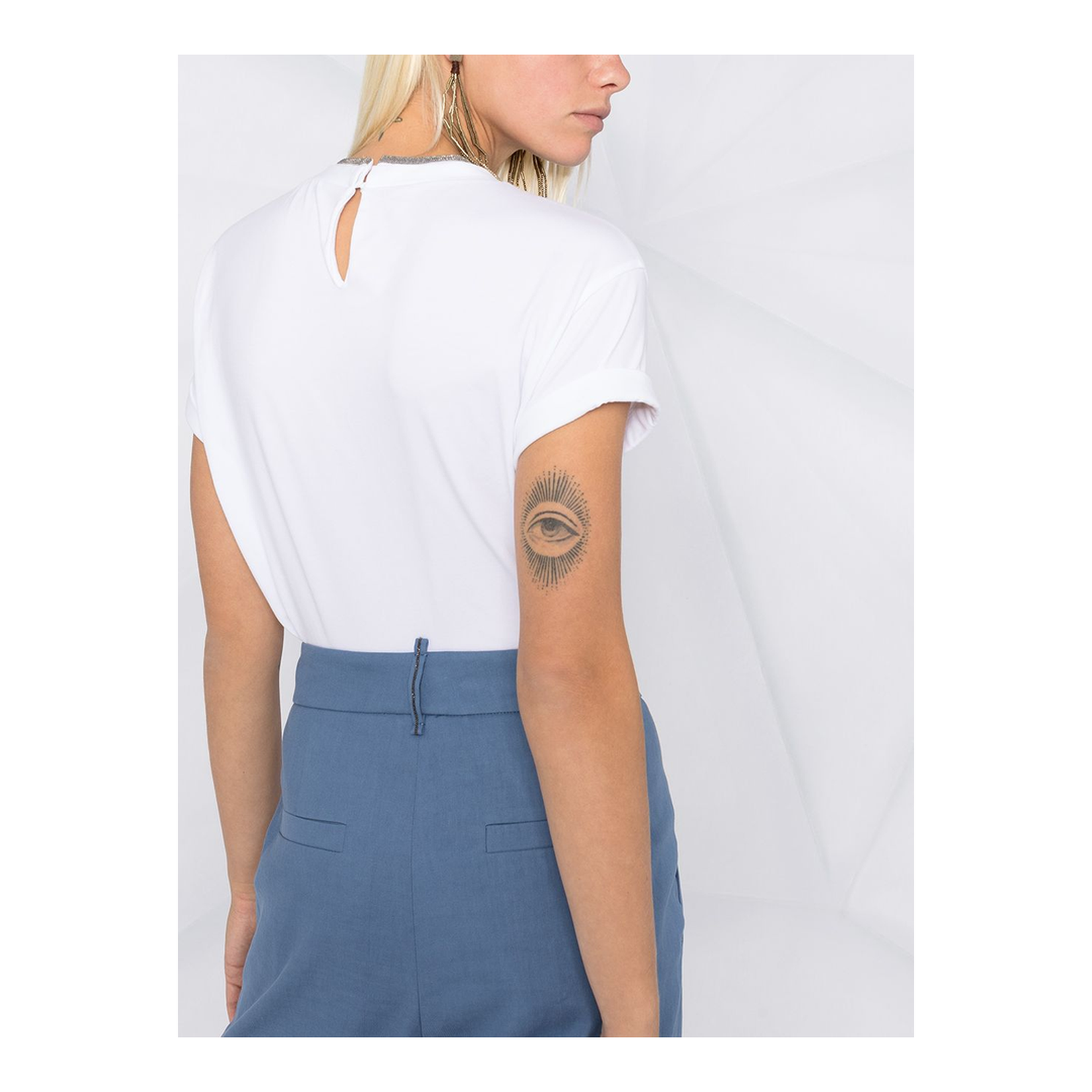 Cotton T-Shirt with Contrasting Trim