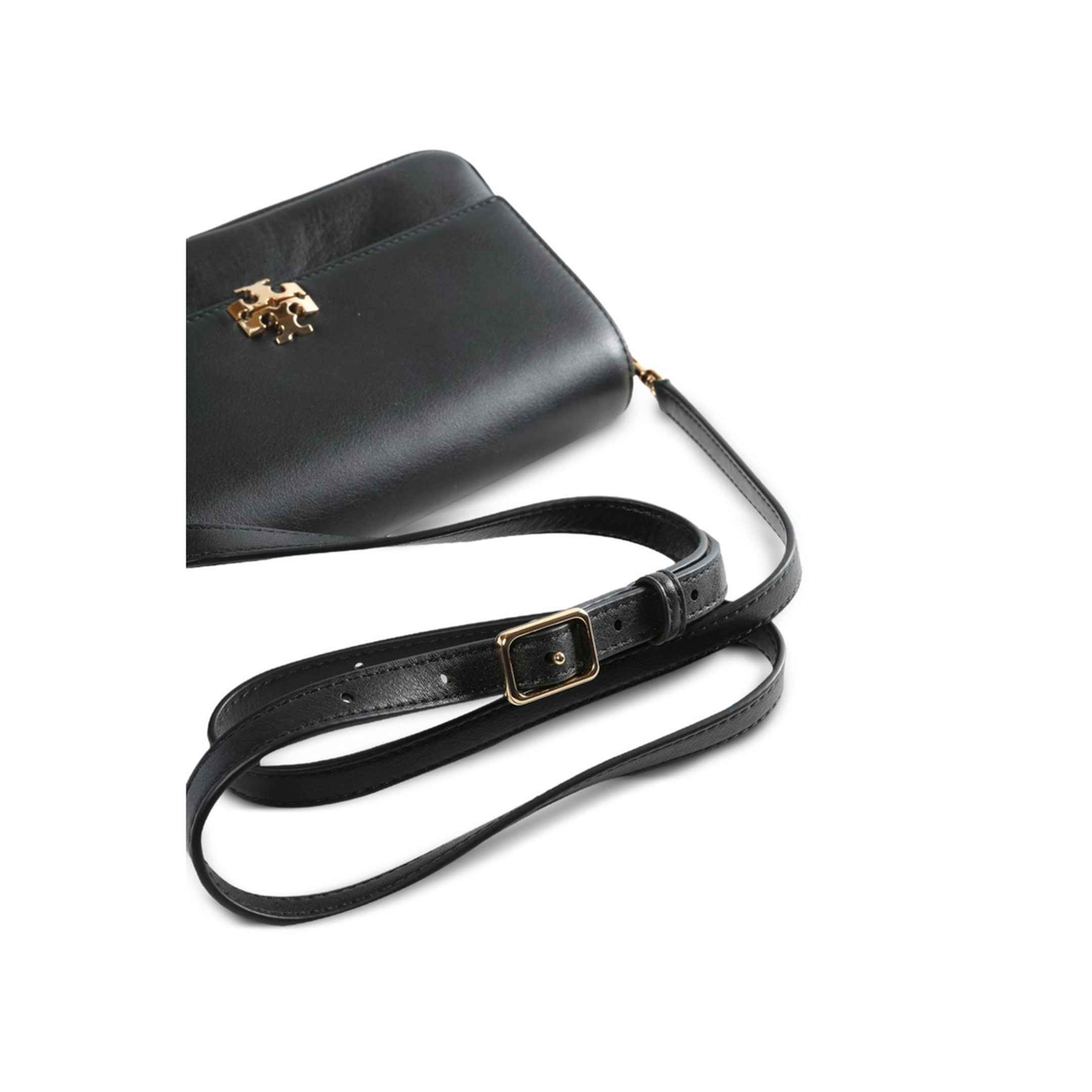Charlie Small Calf Leather Shoulder Bag - Black