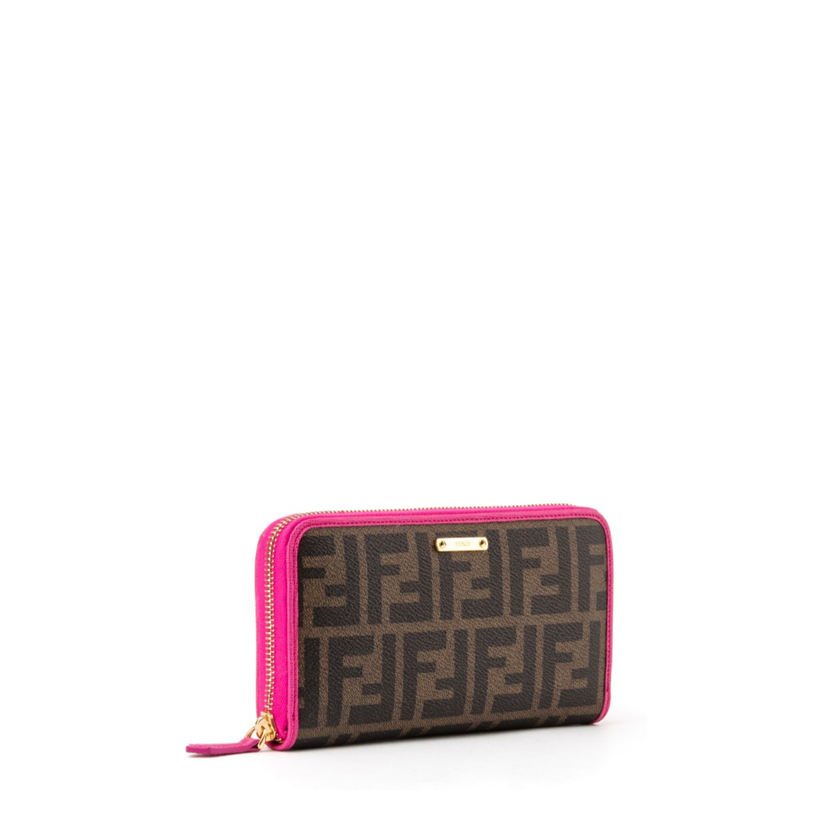 Trifold Mini Suede Wallet - Hot Pink