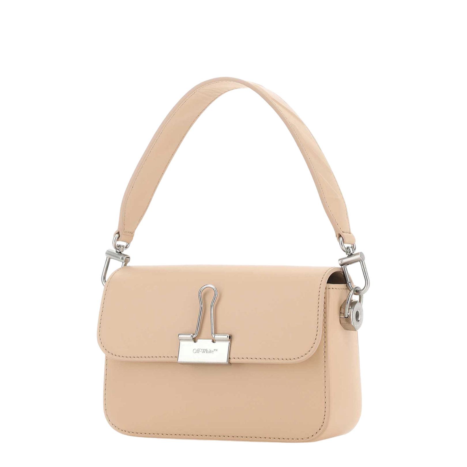 Light Pink Leather Small Plain Binder Handbag