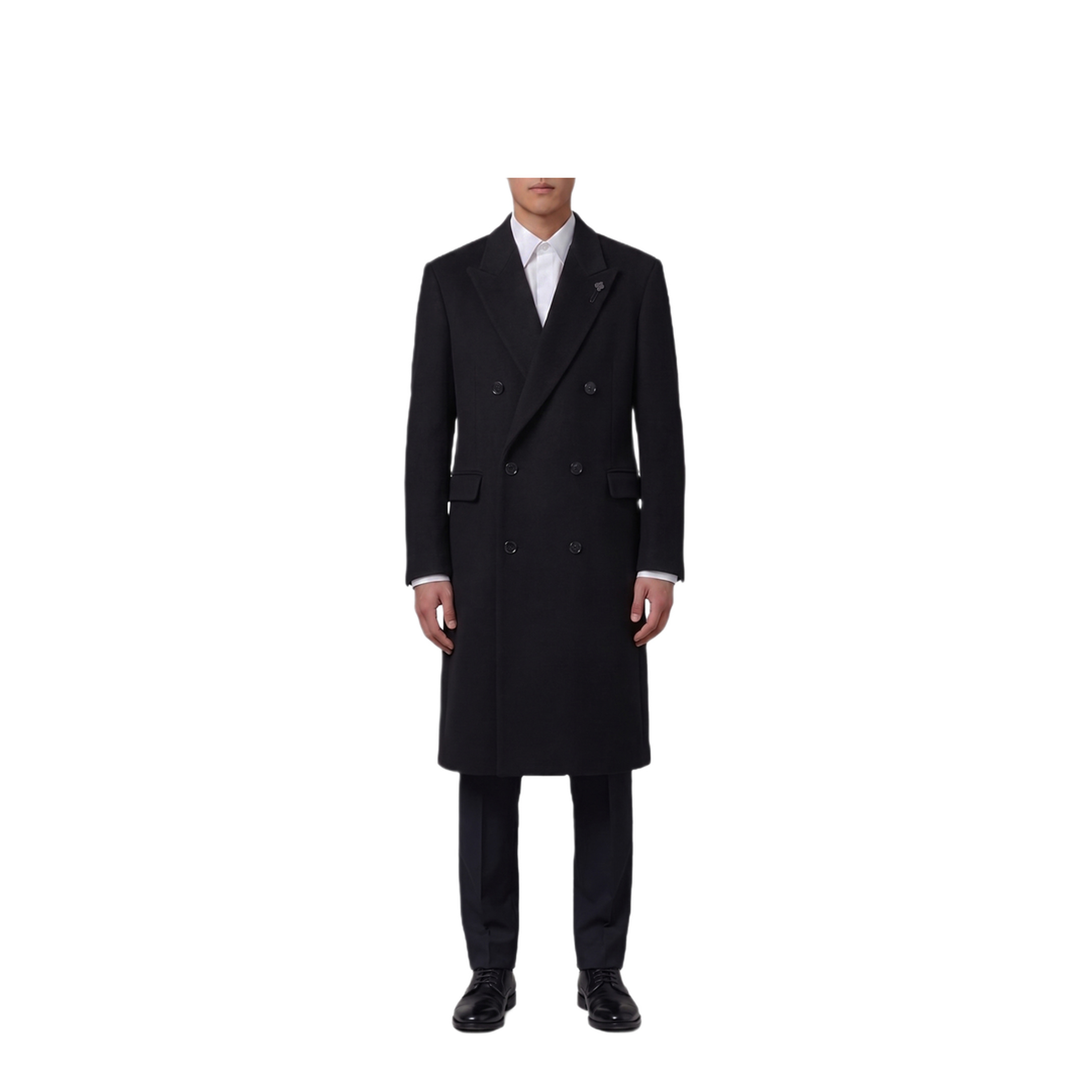 MAYFEYR - Lardini - Black Double Breasted Coat - AC40408ECN65601999