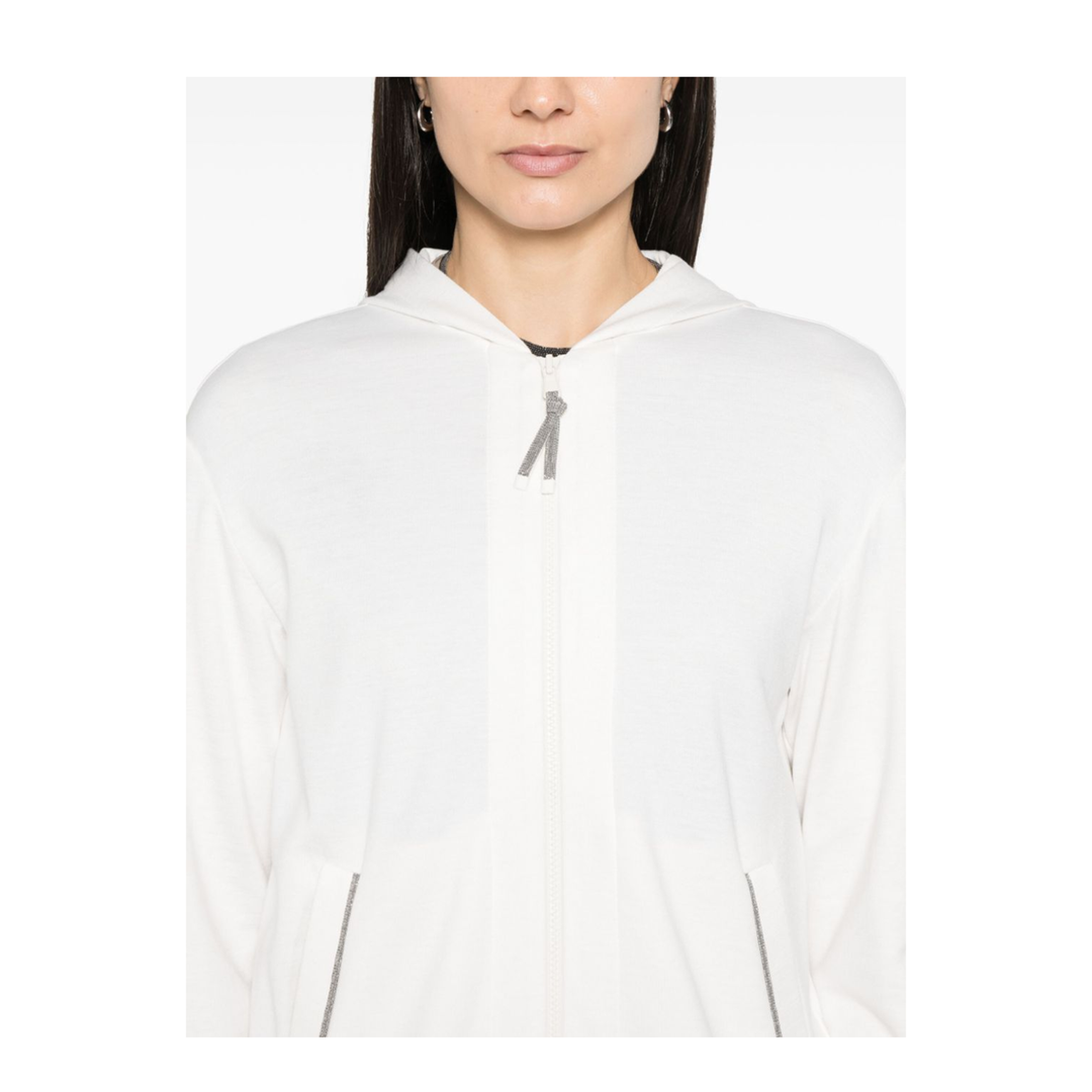 Cotton and Silk Blend Hoodie