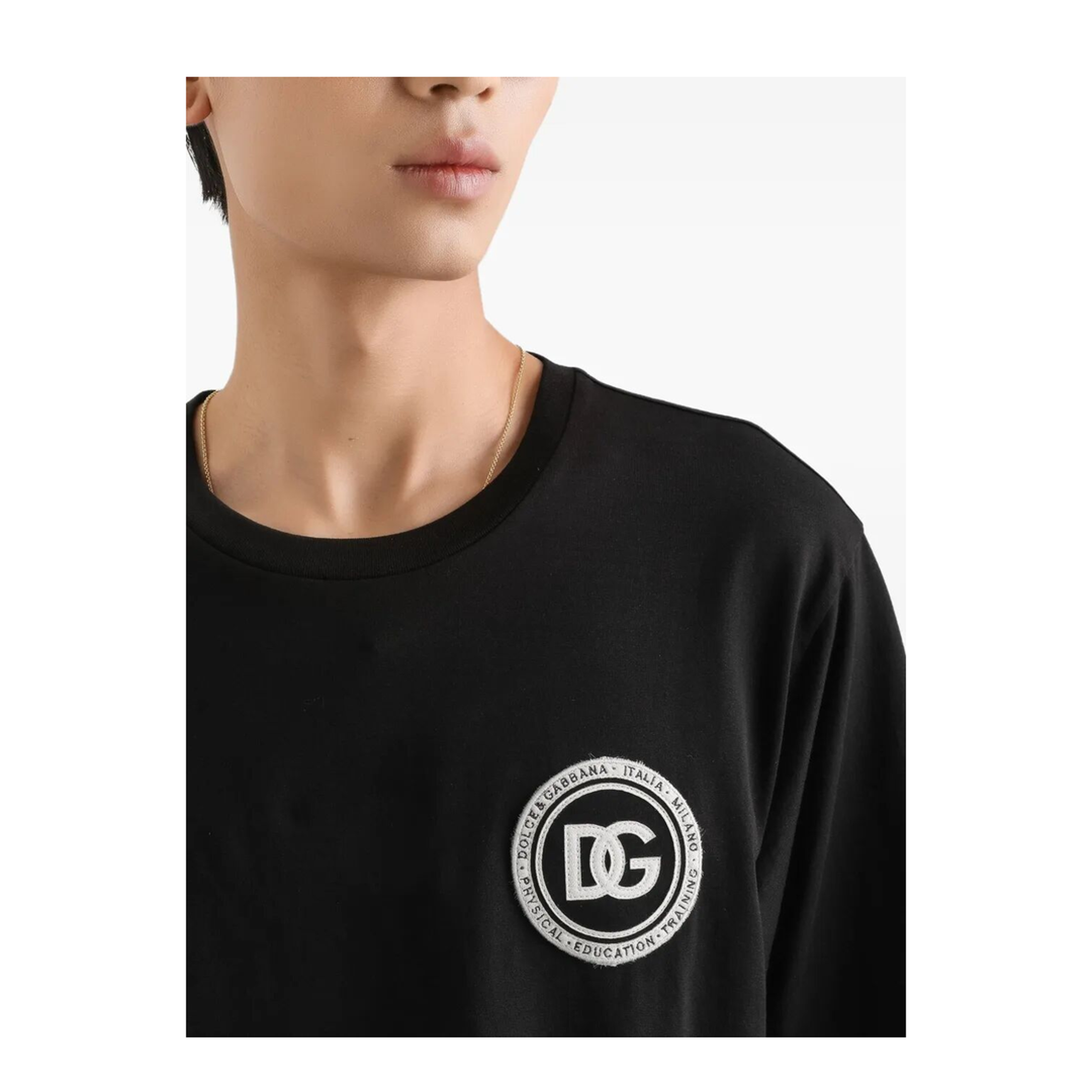 MAYFEYR - Dolce & Gabbana - Cotton T-Shirt With Patch - G8PN9ZG7PZF