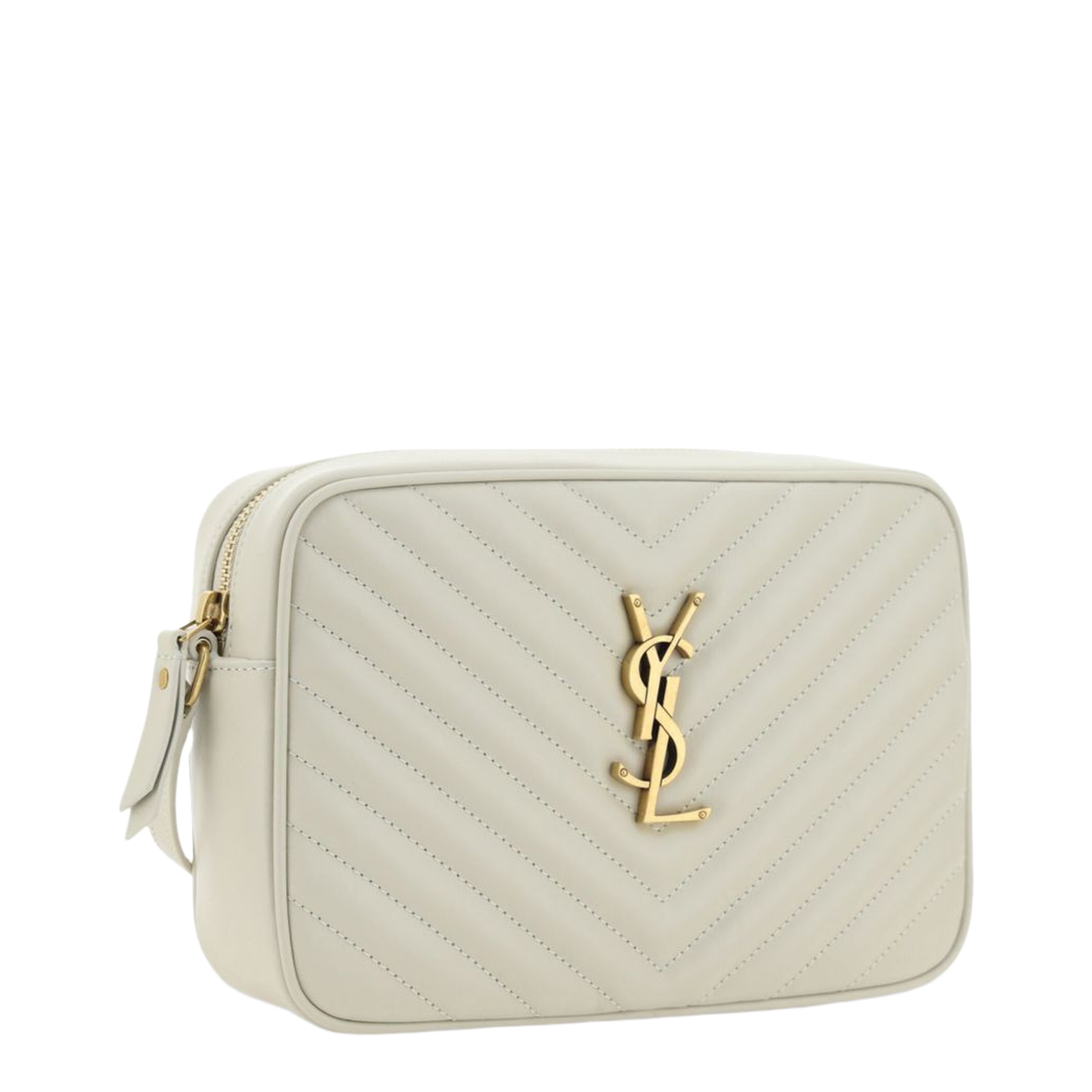 Lou Leather Camera Bags - Cream