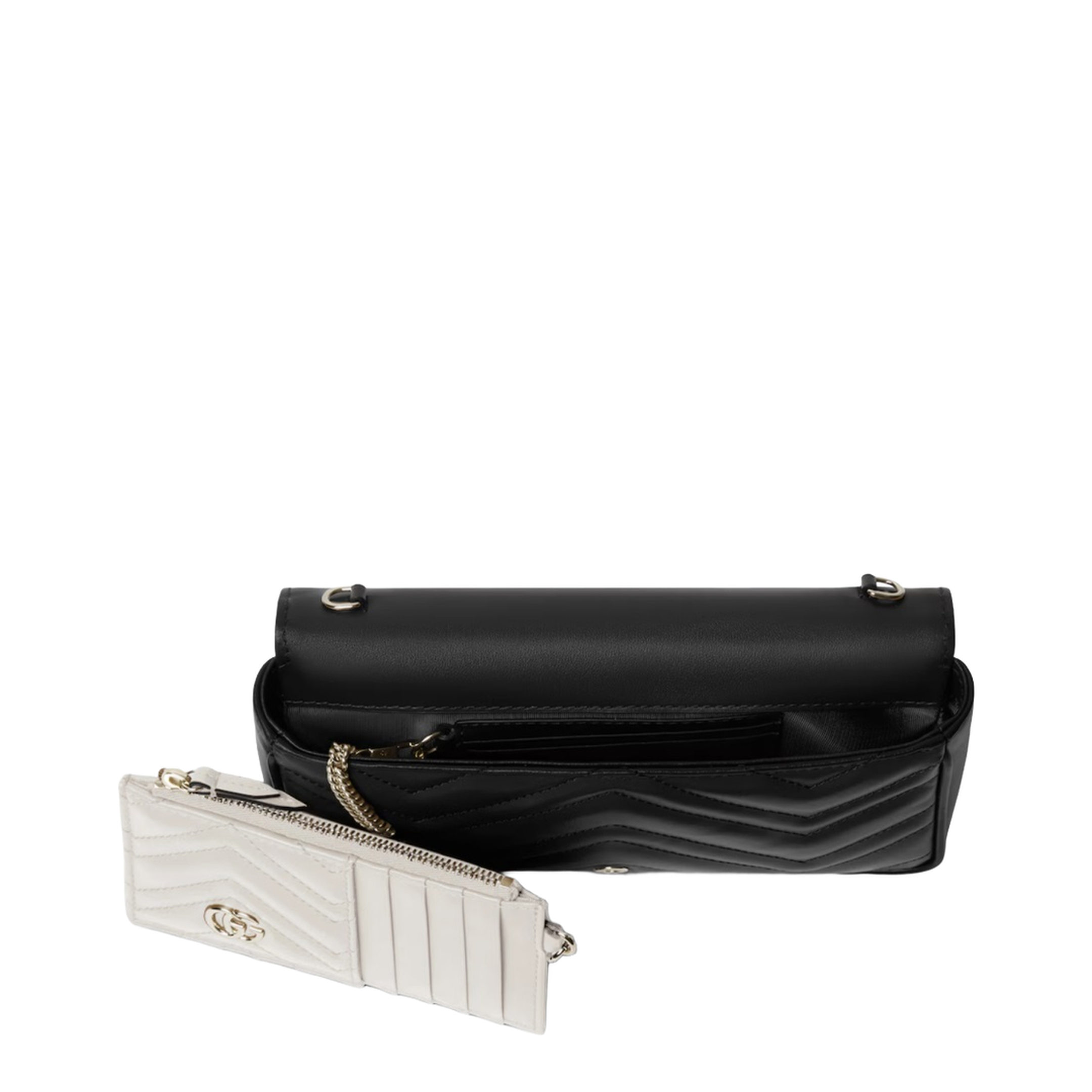 Marmont Small Leather Shoulder Bag - Black