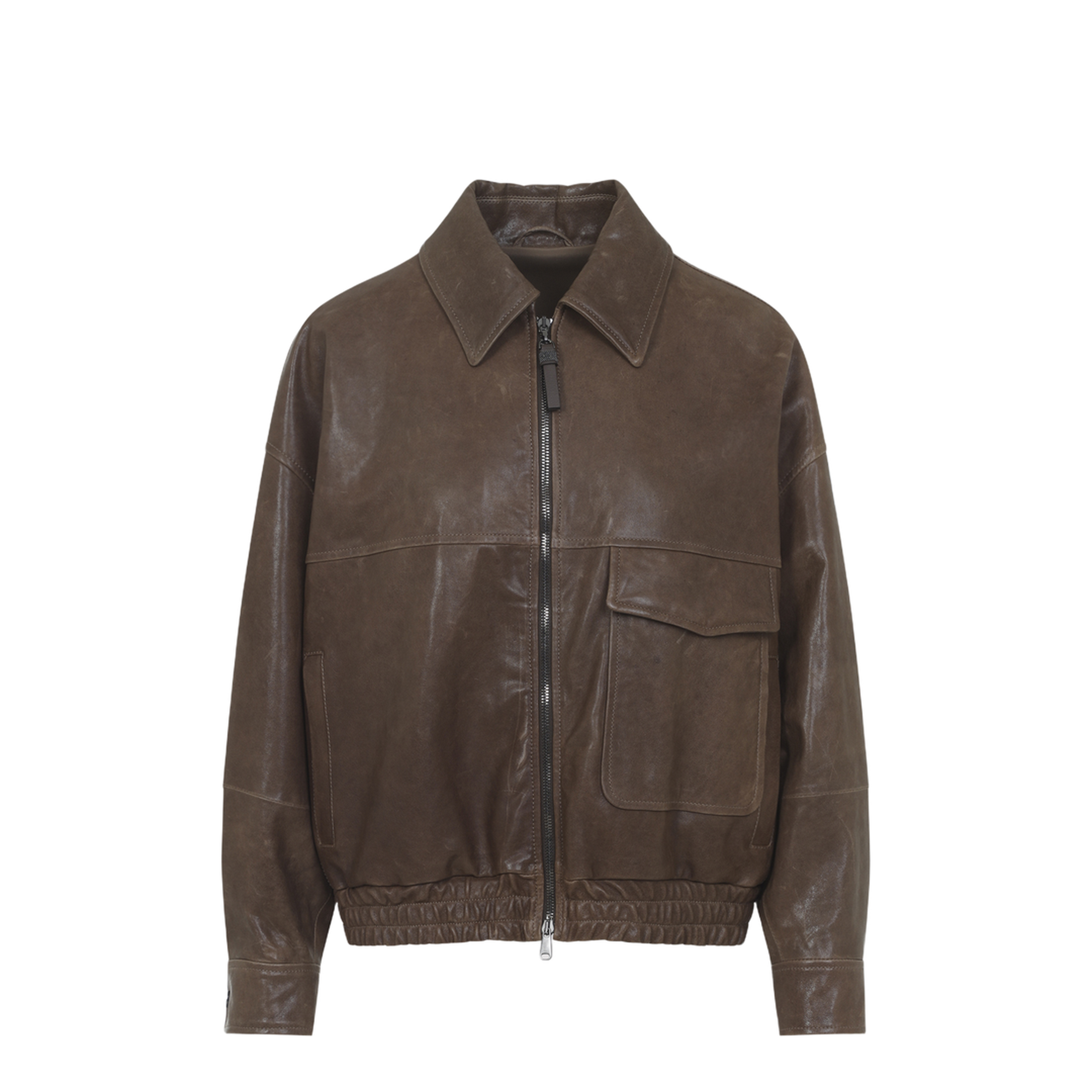 Leather Bomber Jacket