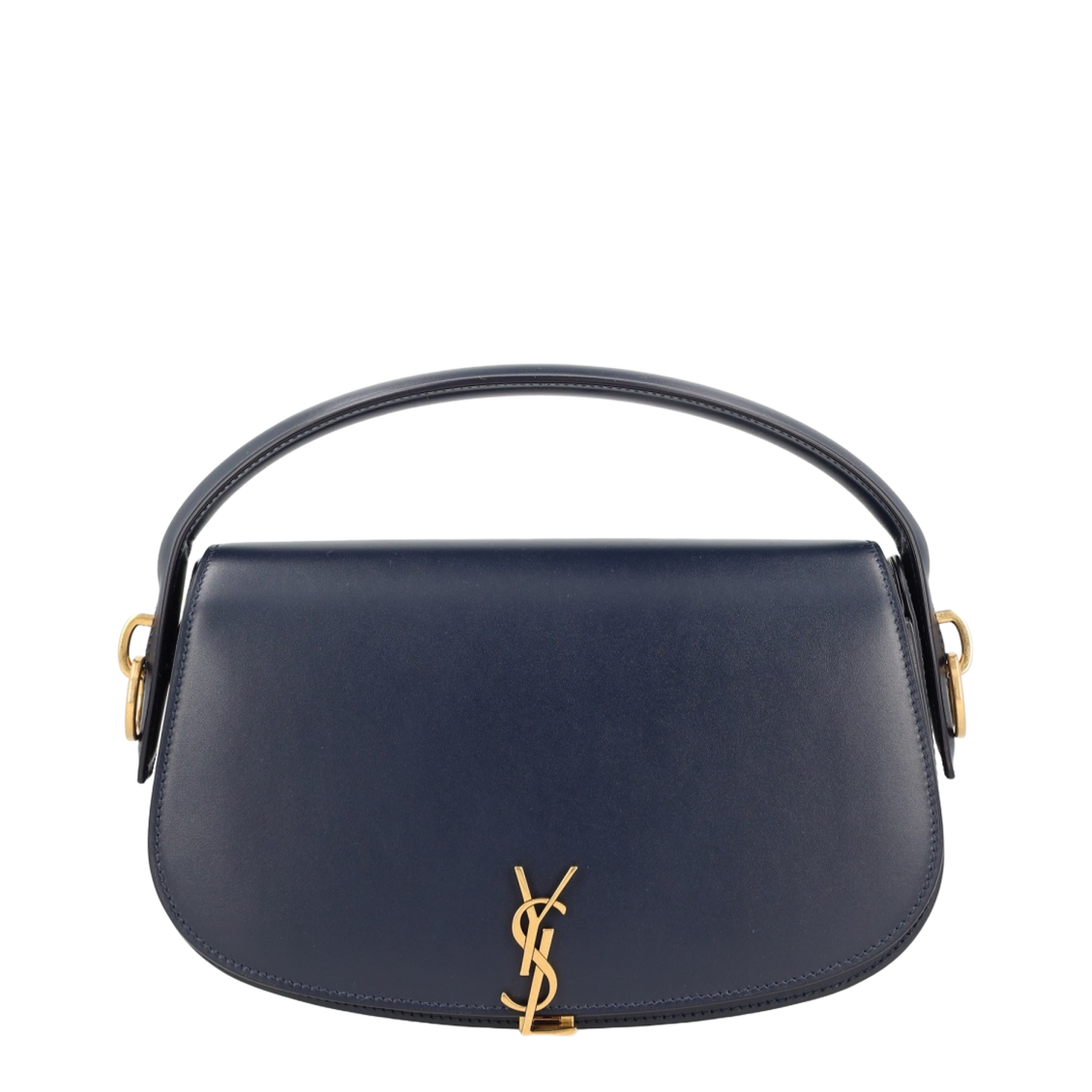 Voltaire Leather Shoulder Bag - Dark Blue