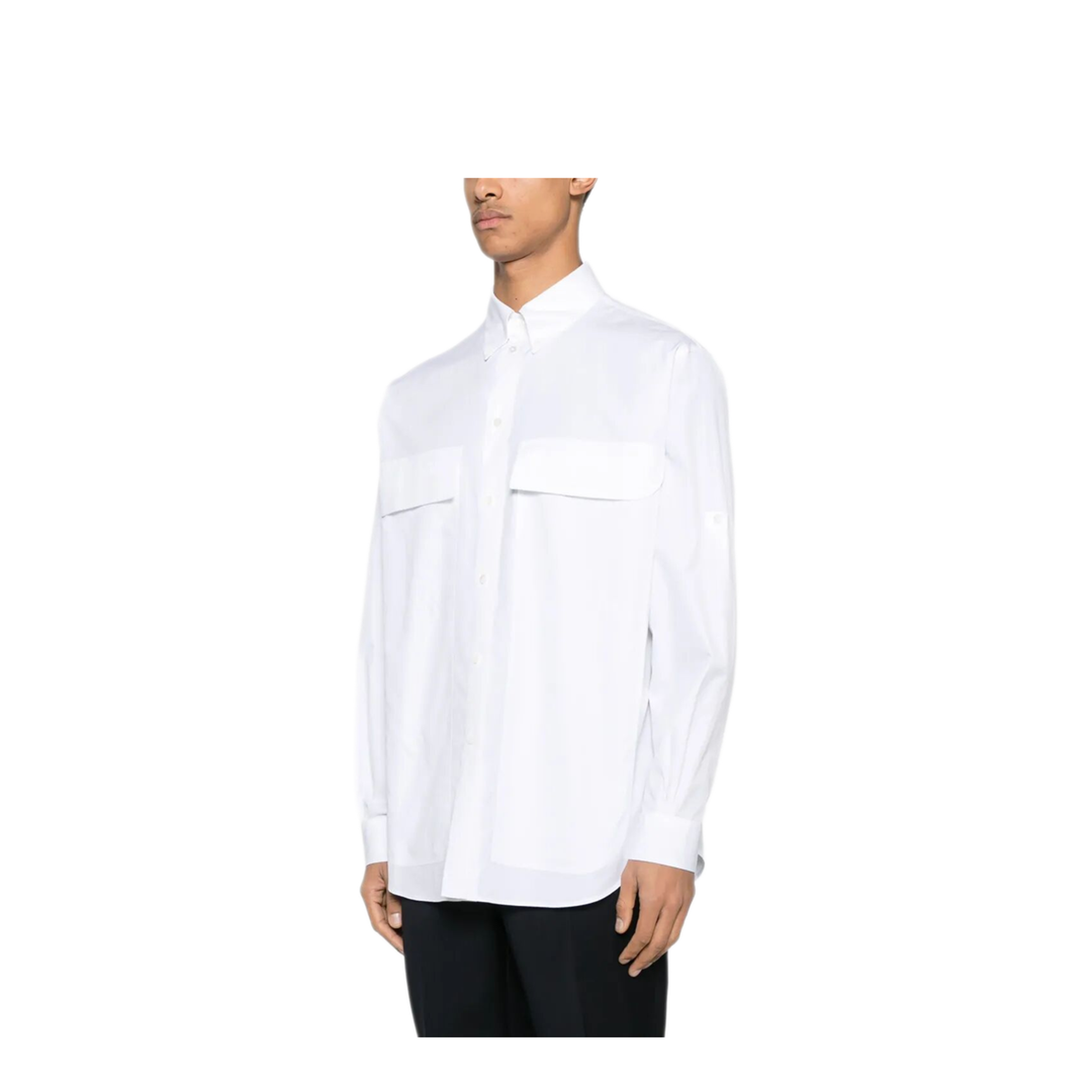 MAYFEYR - Fendi - Topstitched Roma Lettering Cotton Shirt - FS1310AU6XF0QA0