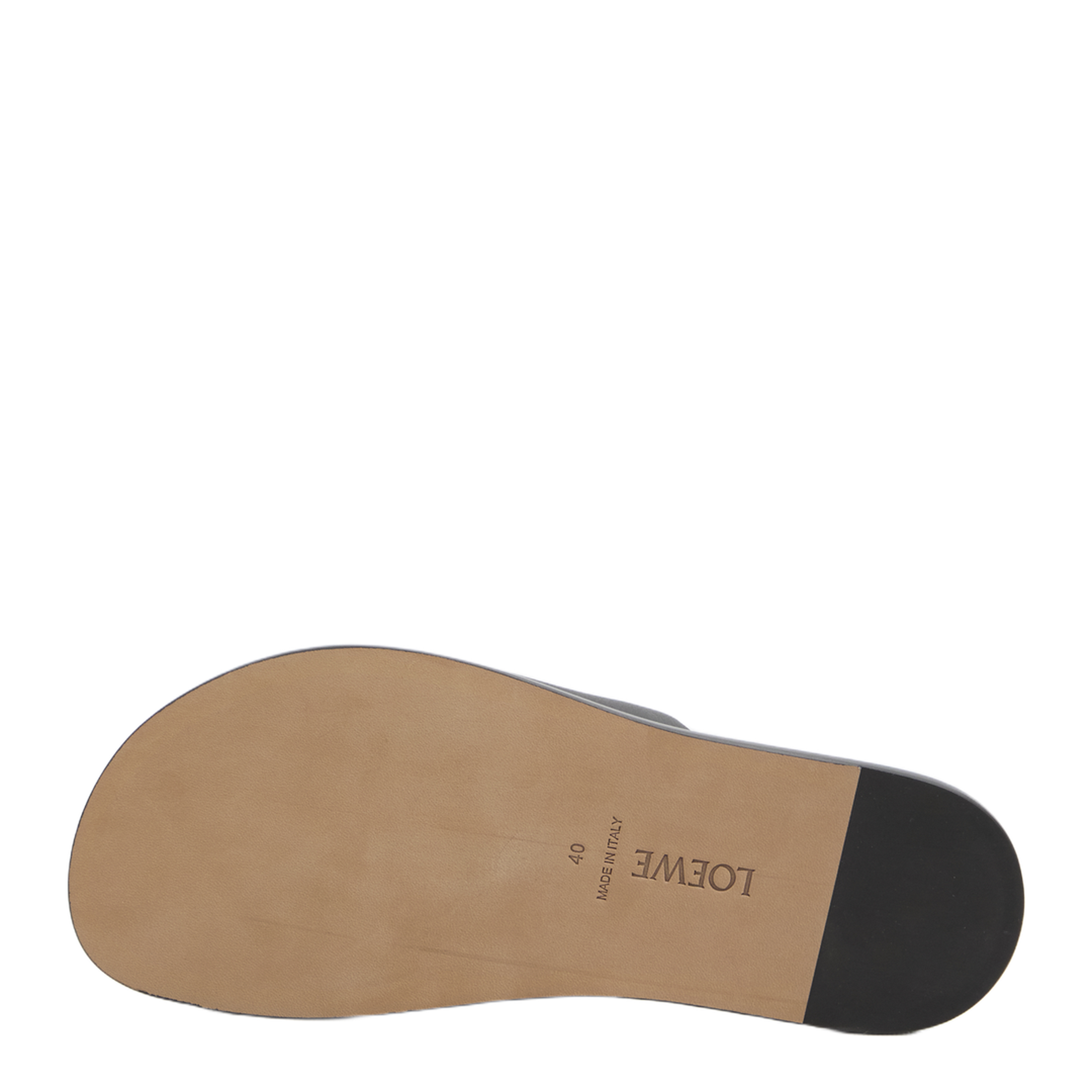 Flex Anagram Slide in Soft Calfskin Black
