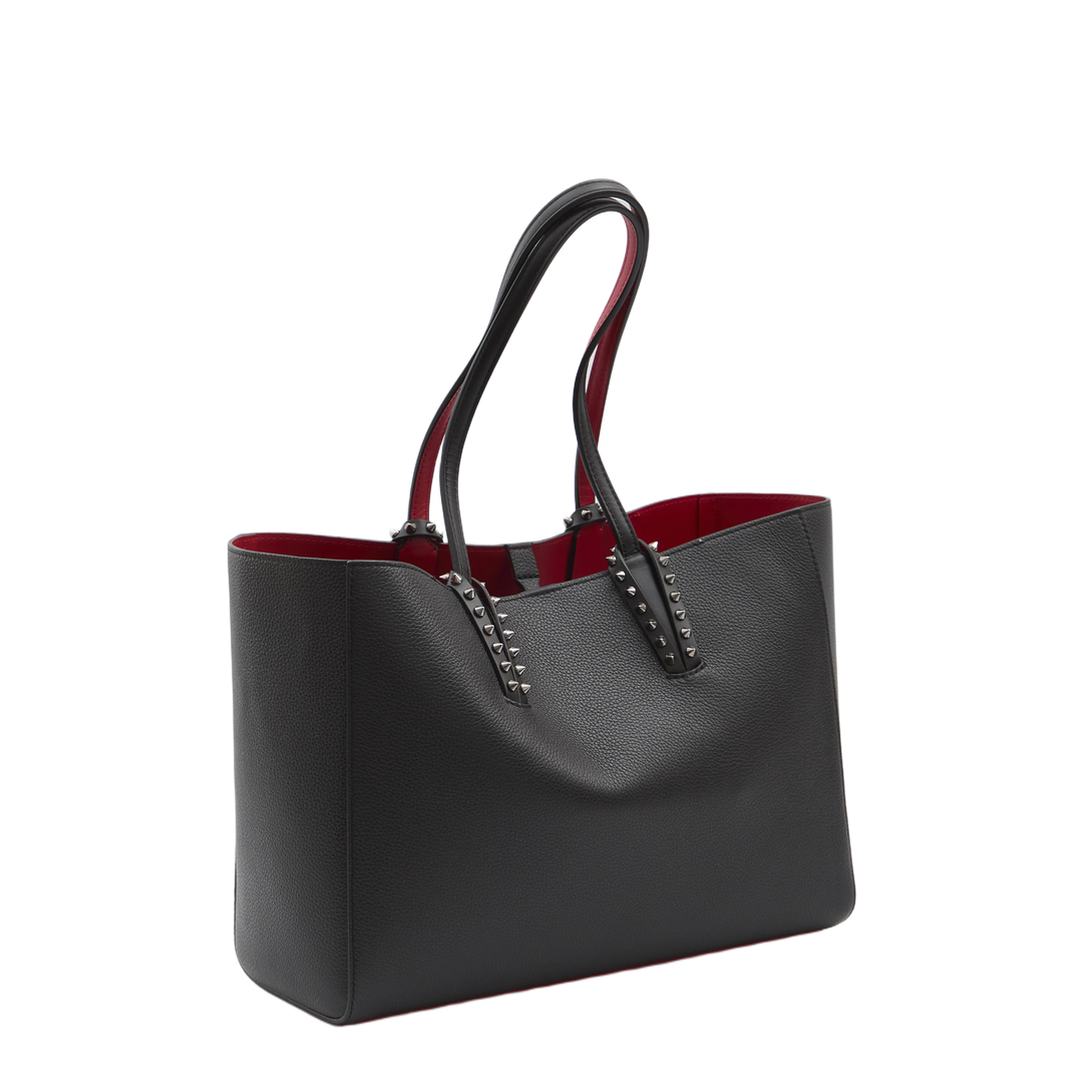 Tote Bag in Black Grained Calfskin Leather