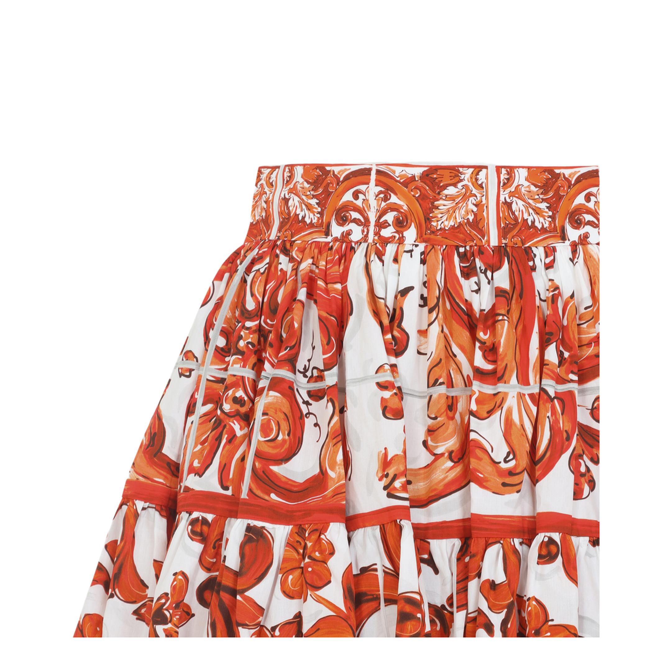MAYFEYR - Dolce & Gabbana - Popeline Maiolica Skirt - F4CB1TGDDRL