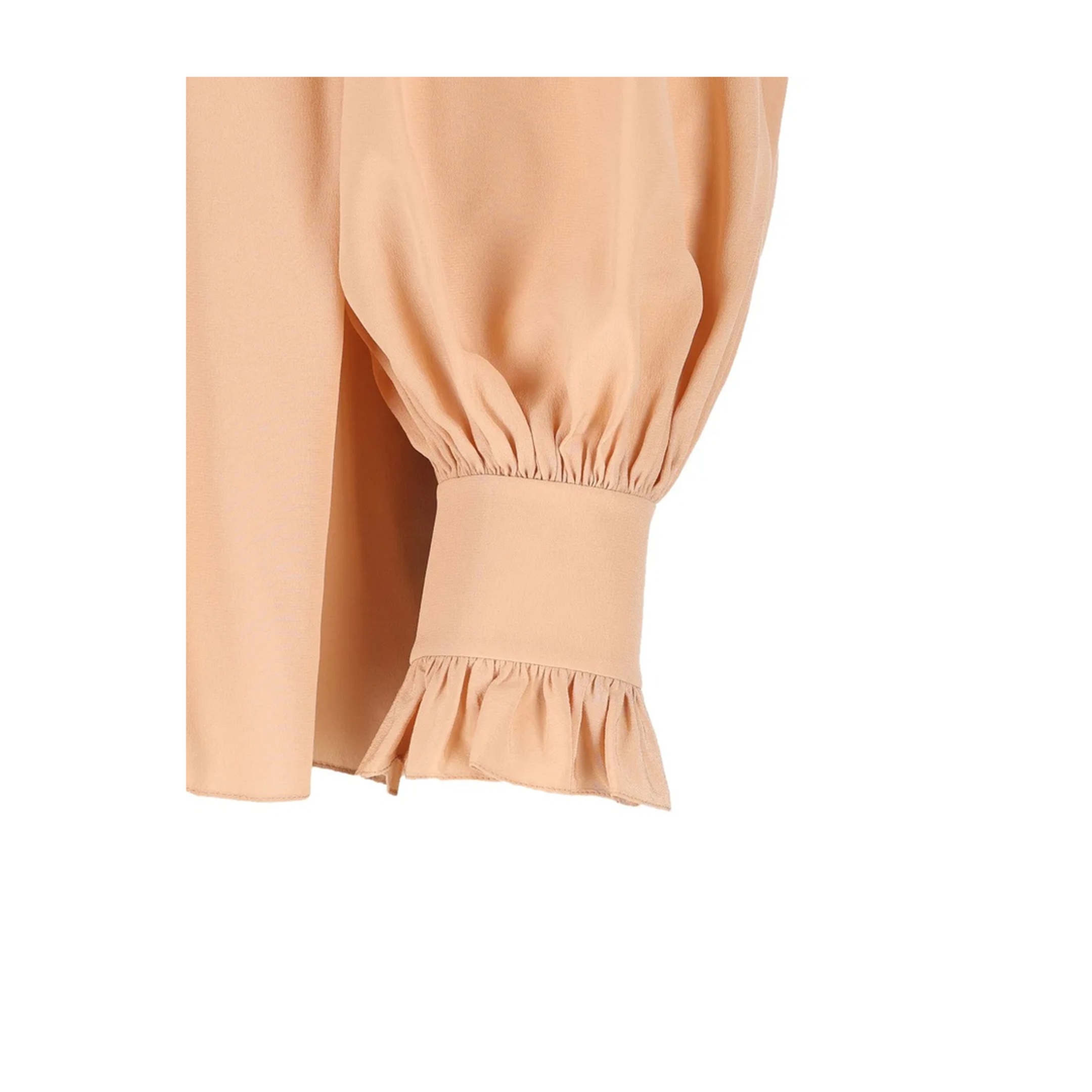 MAYFEYR - Chloè - Oversized Crêpe De Chine Ruffle Top - CH25WHT14005