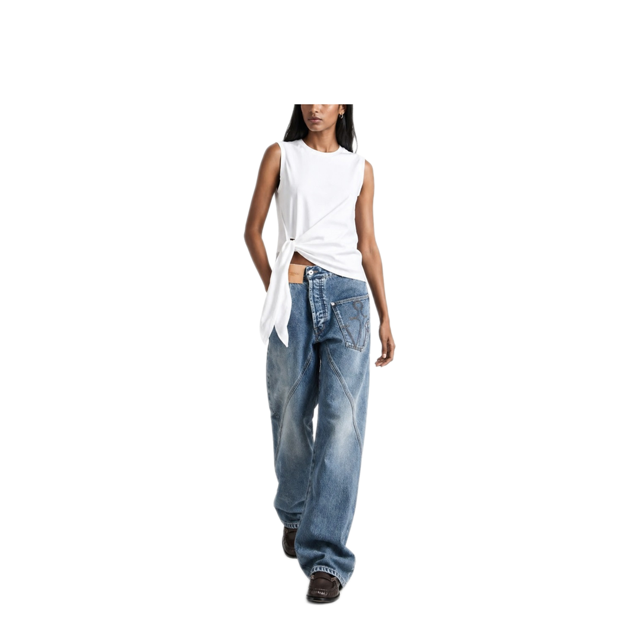 MAYFEYR - JW ANDERSON - Jeans Con Patch Logo - DT0127PG1849172