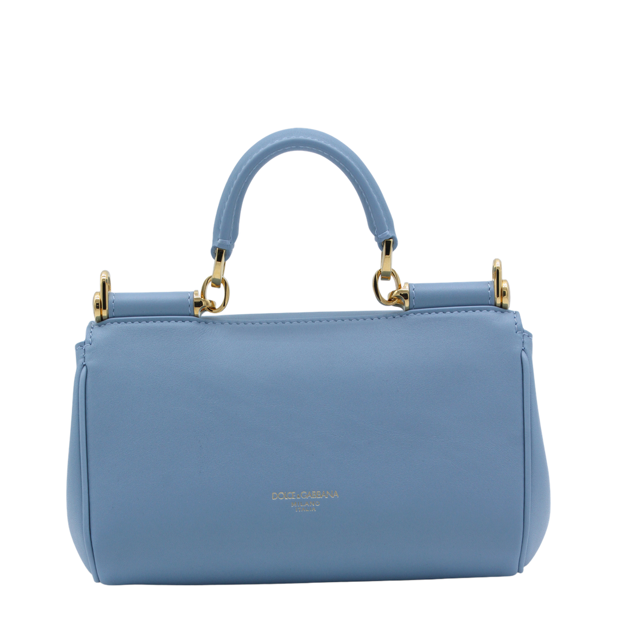 My Sicily Medium Calfskin Top-Handle Bag - Azure