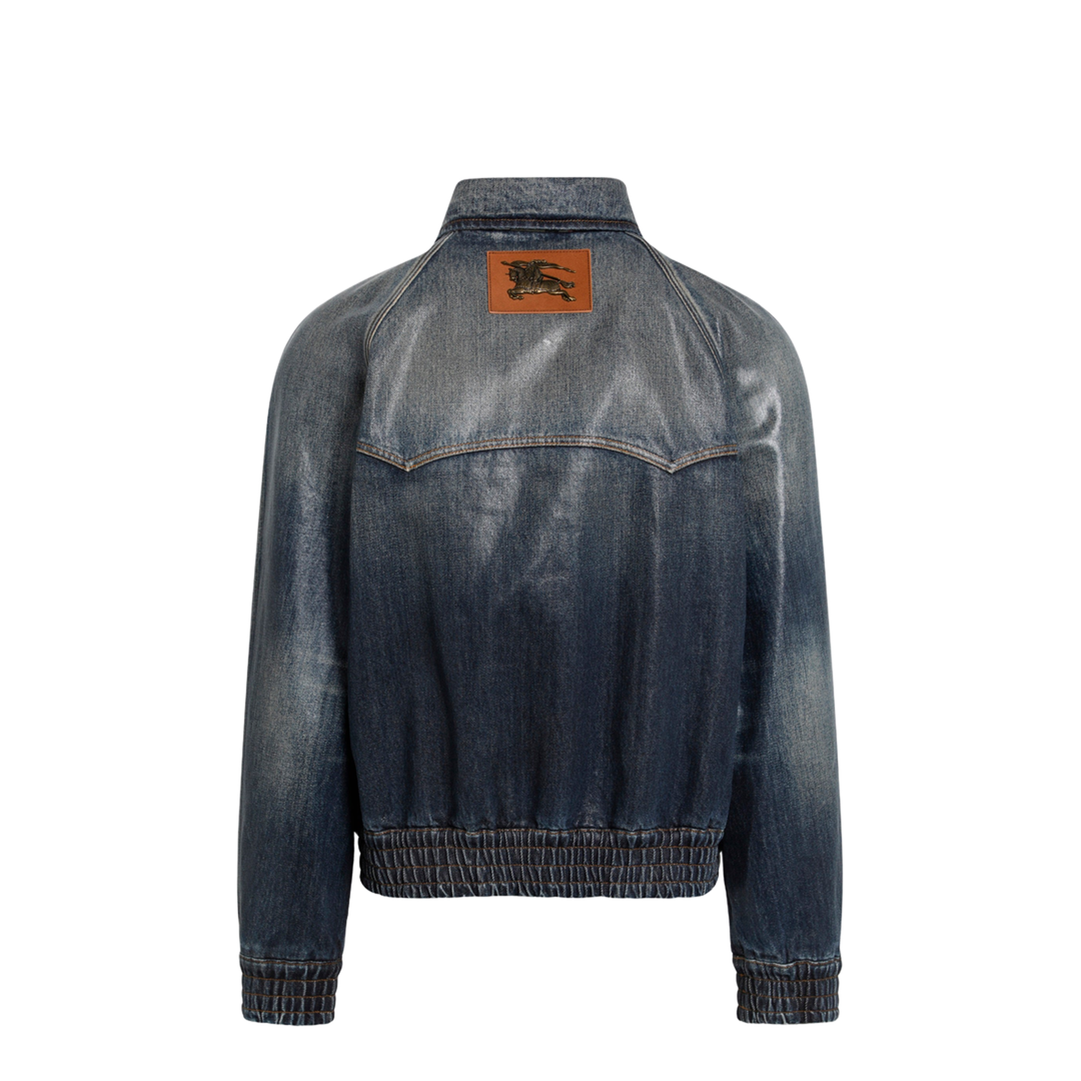 MAYFEYR - Burberry - Coated Denim Aviator Jacket In Mid Blue - 8121597174990A1322