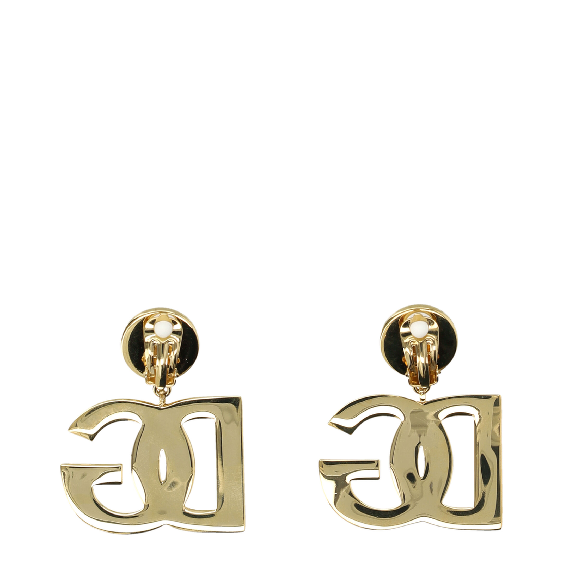 Clip-on Earrings with DG Logo in Gold