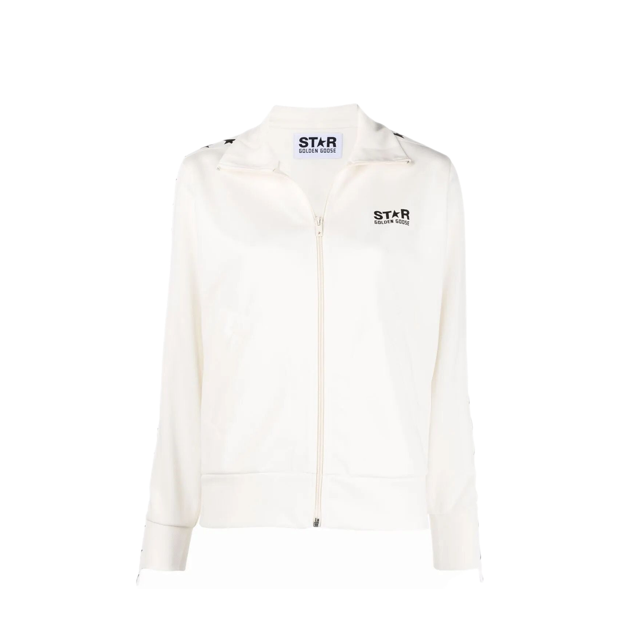MAYFEYR - Golden Goose - Zipped Sweatshirt With Grosgrain Strip And Stars - GWP00875P00052081347