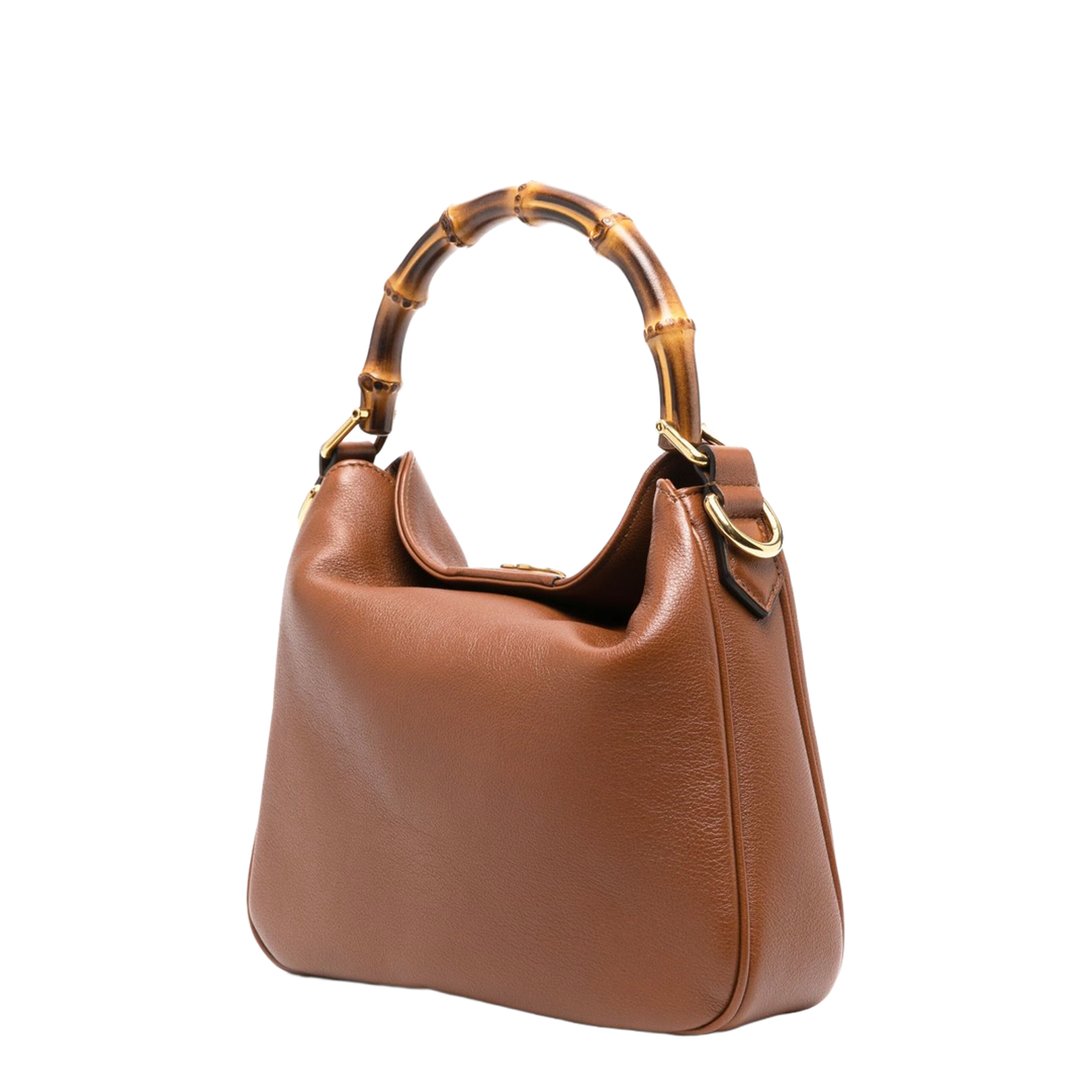 Diana Small Leather Shoulder Bag - Brown
