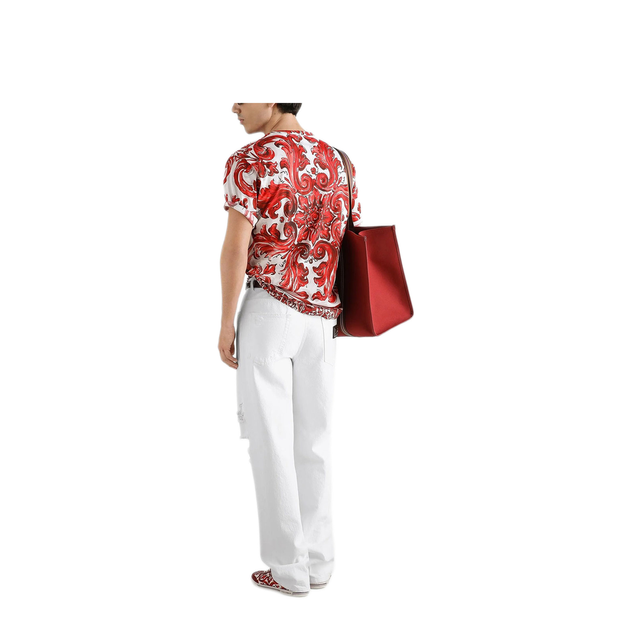 MAYFEYR - Dolce & Gabbana - Majolica-Print Cotton T-Shirt - G8PN9TII7KOID5DQ