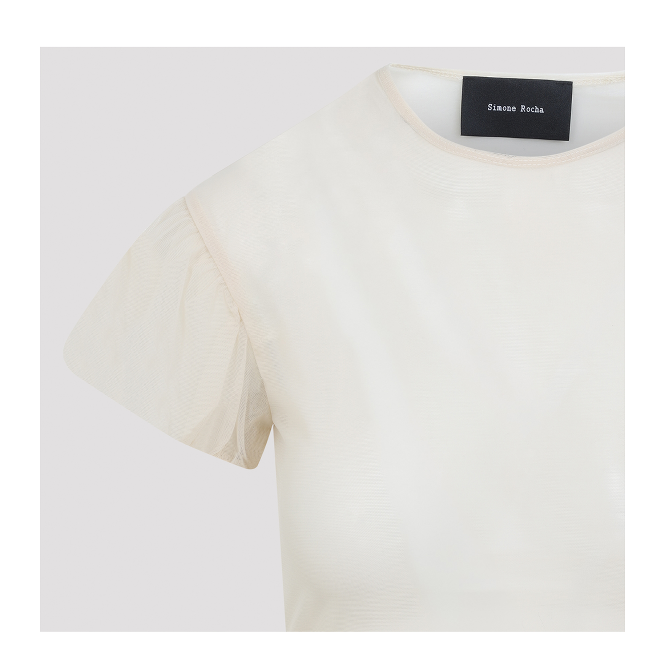 MAYFEYR - Simone Rocha - Sheer Ballet Peplum Top - 54251249NUDE