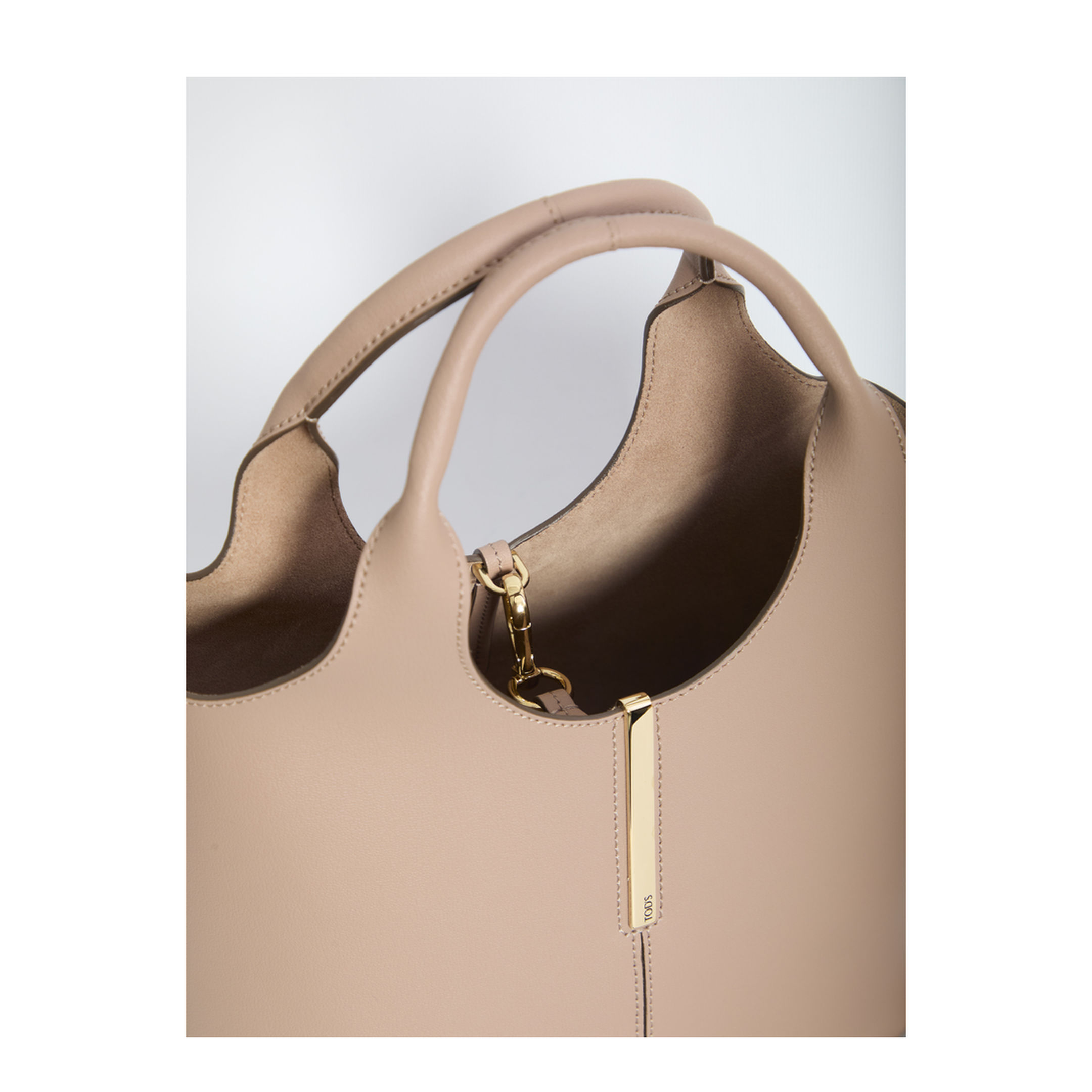EBR Mini Calfskin Tote Shopping Bag - Natural